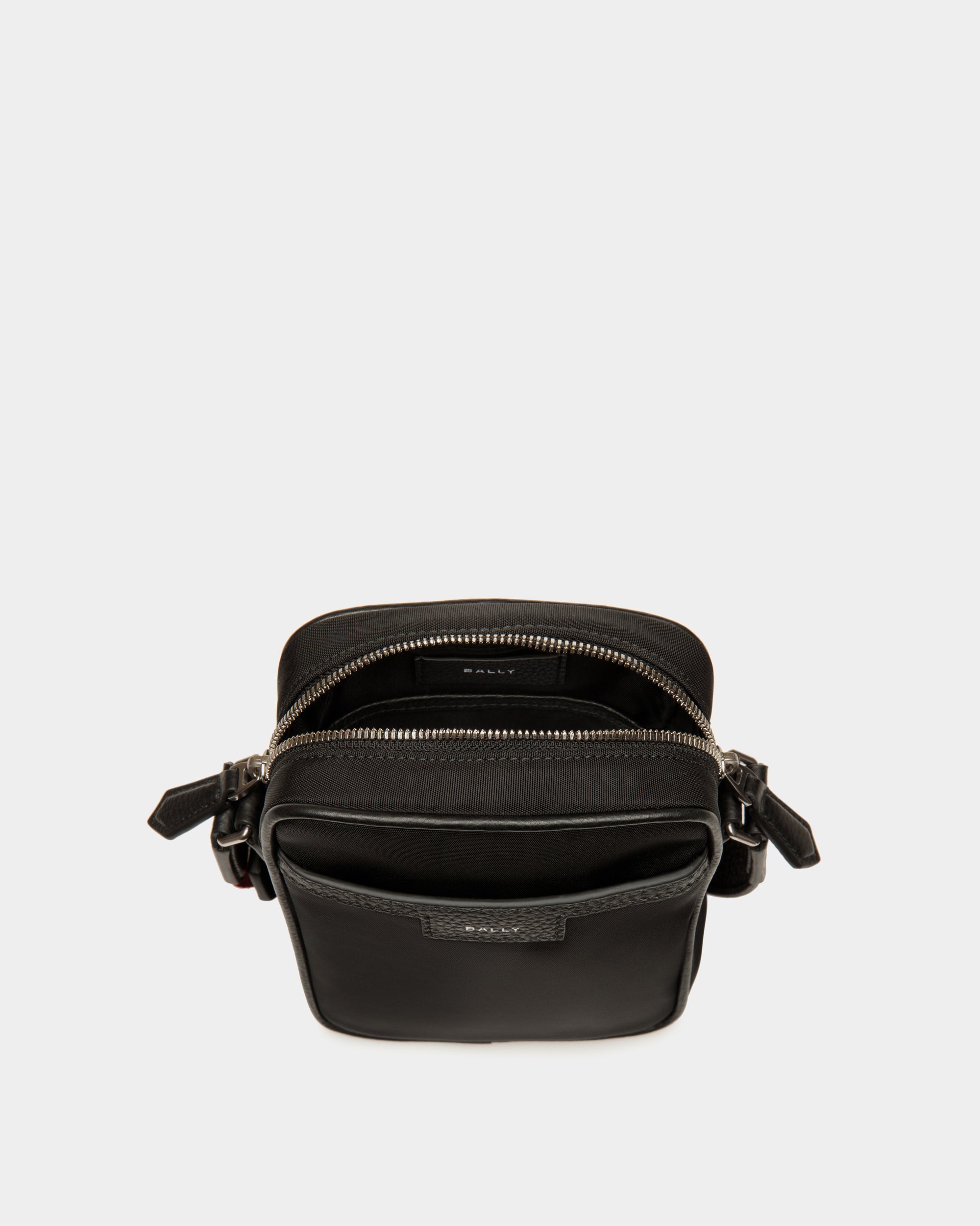 Bally Code Crossbody Bag in Black Nylon-in-Black-4-Bally Outlet
