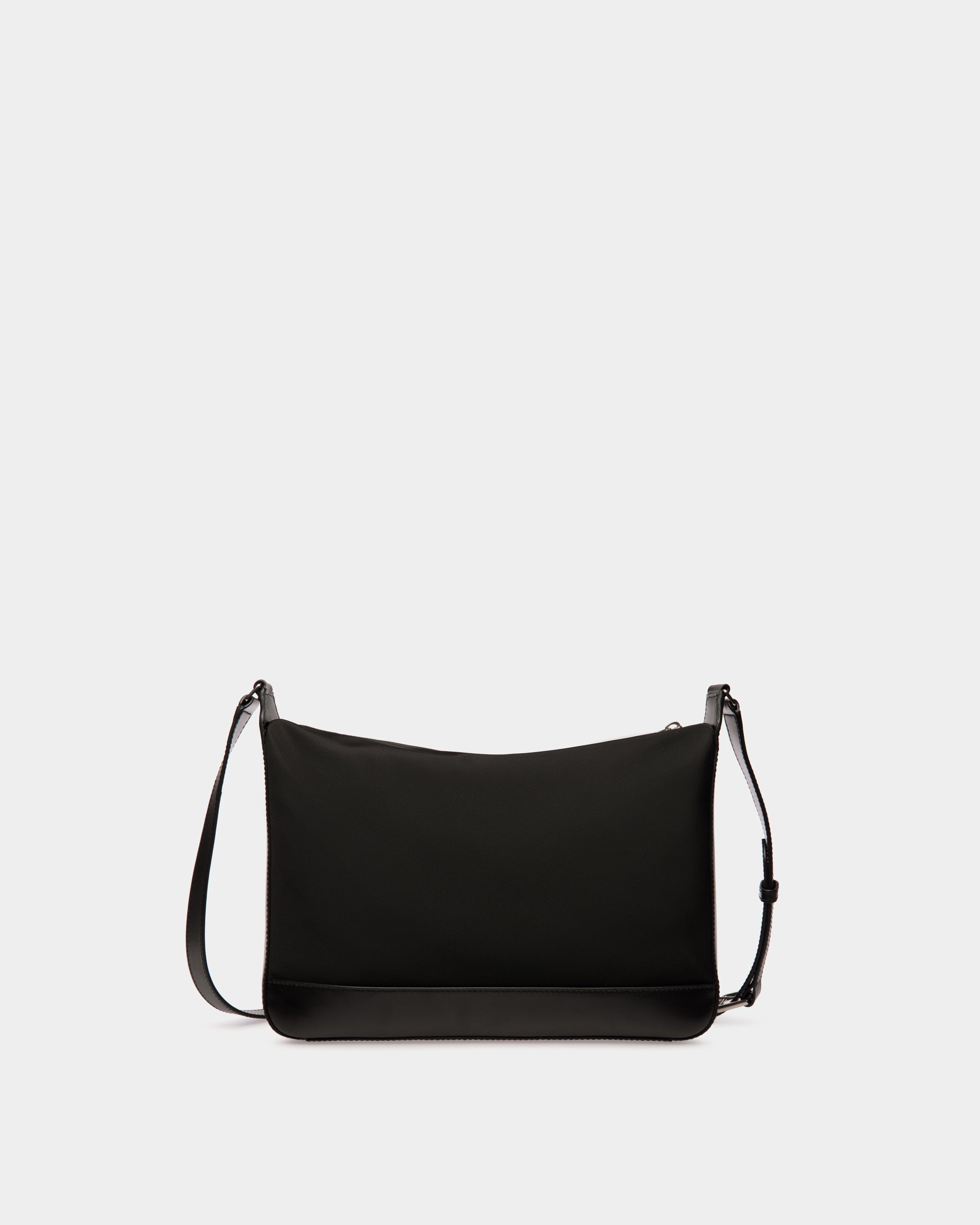 Bally Bar Crossbody Bag in Nylon And Leather-in-Black-2-Bally Outlet