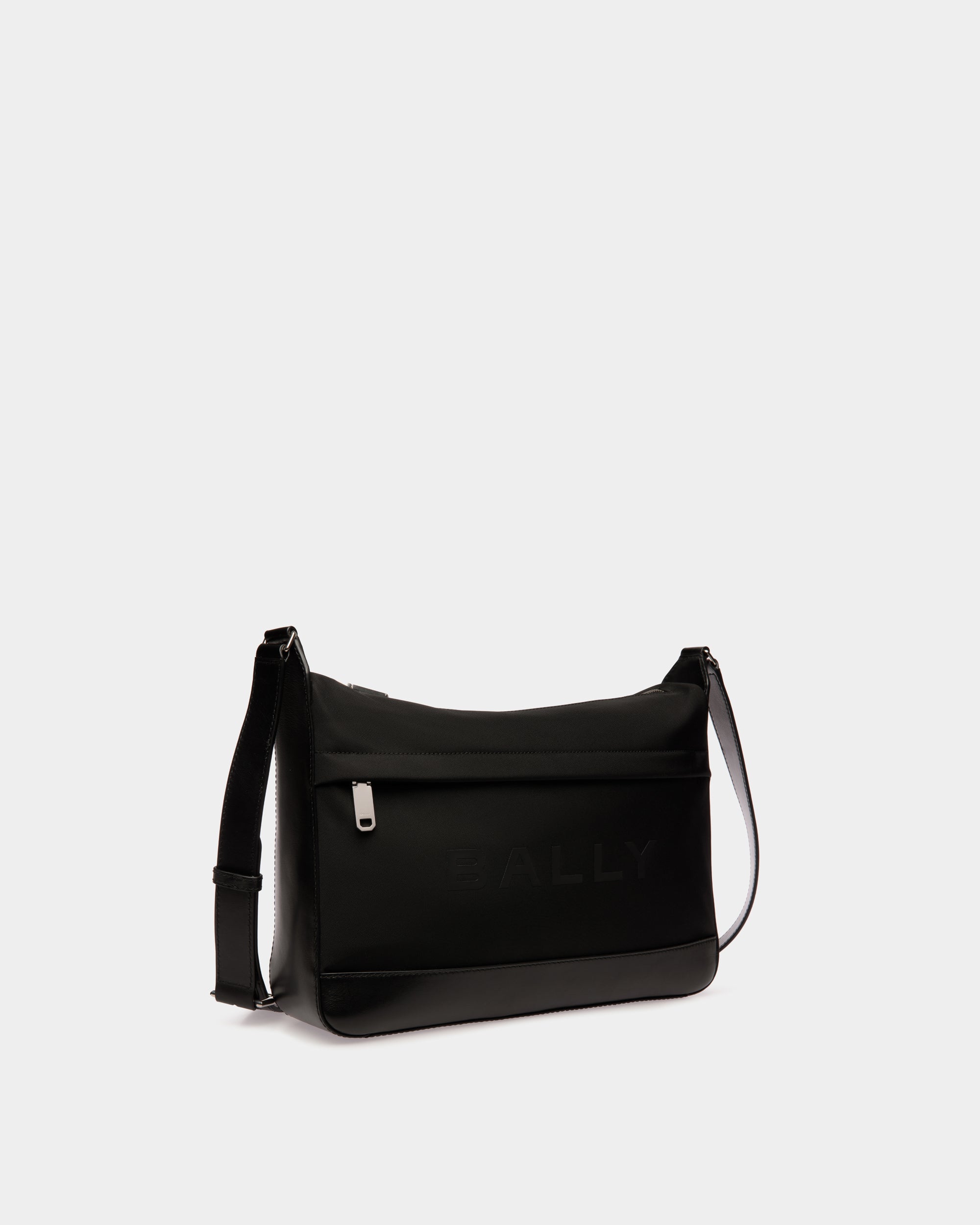 Bally Bar Crossbody Bag in Nylon And Leather-in-Black-3-Bally Outlet