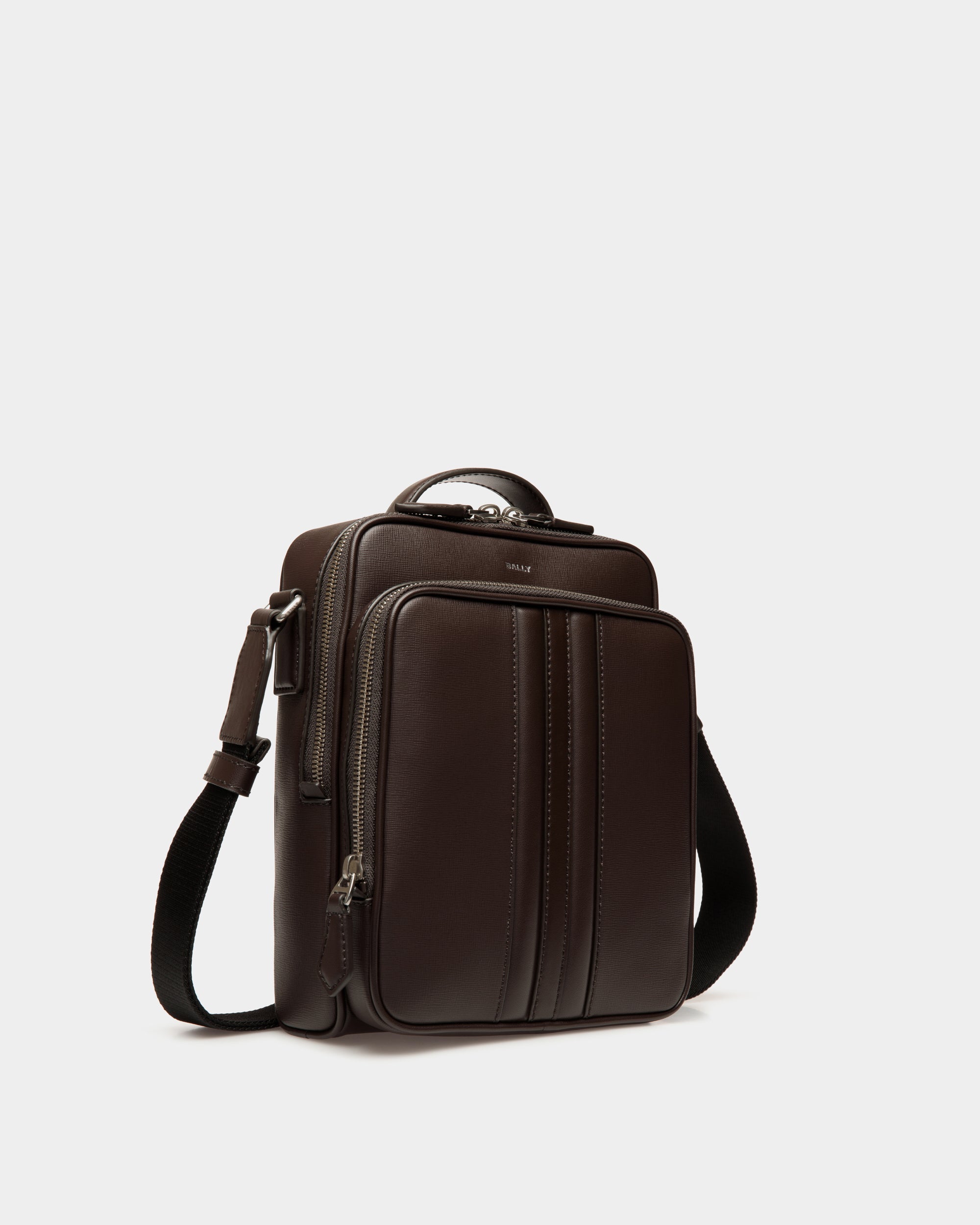 Bally Mythos Crossbody Bag in Ebano Recycled Leather-in-Brown-3-Bally Outlet