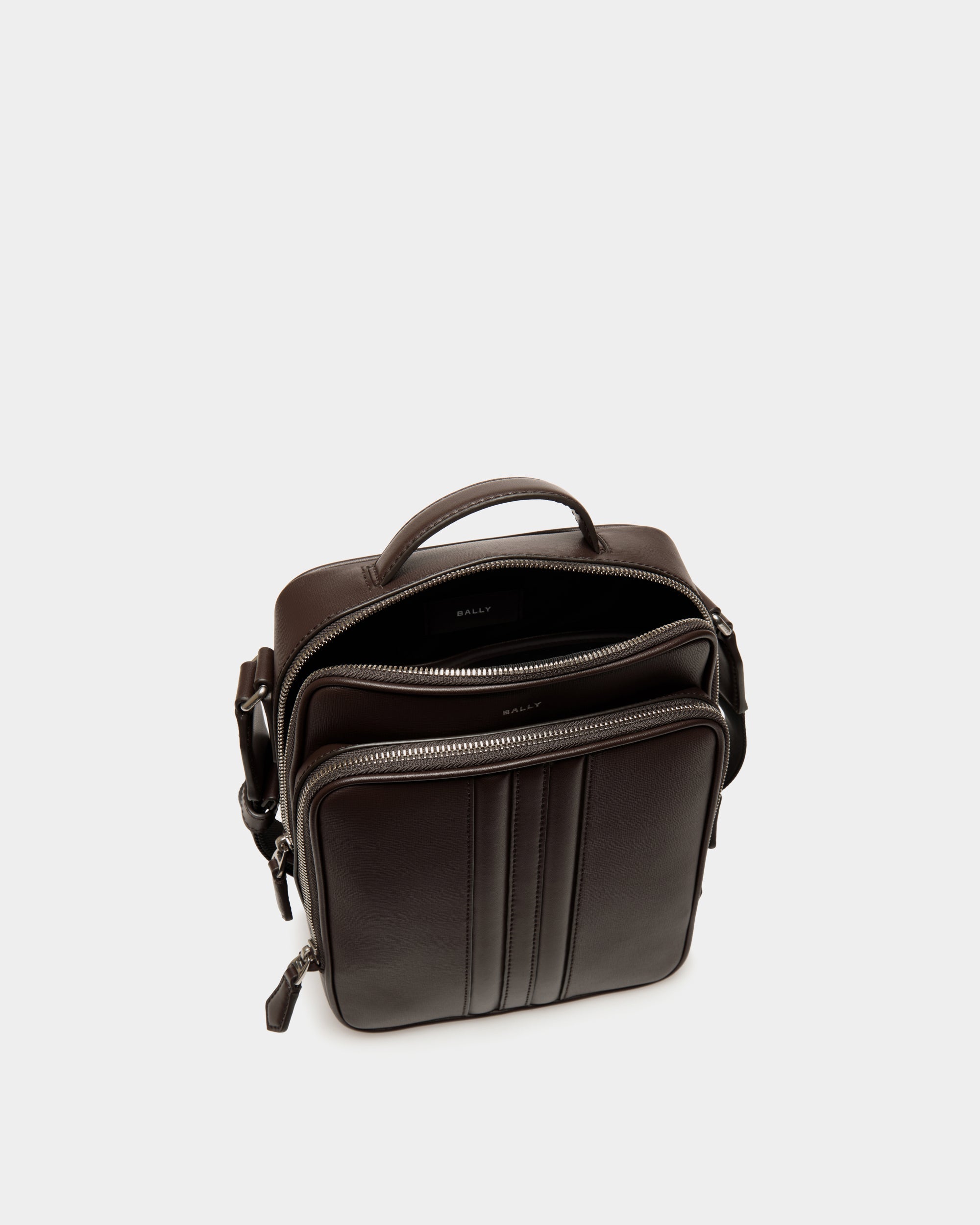 Bally Mythos Crossbody Bag in Ebano Recycled Leather-in-Brown-4-Bally Outlet