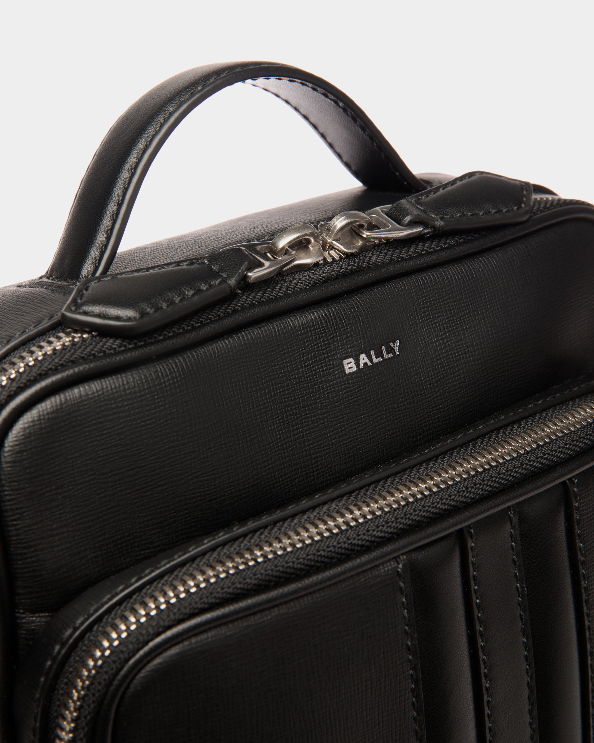 Bally Men's Mythos Crossbody Bag In Recycled Leather in Black