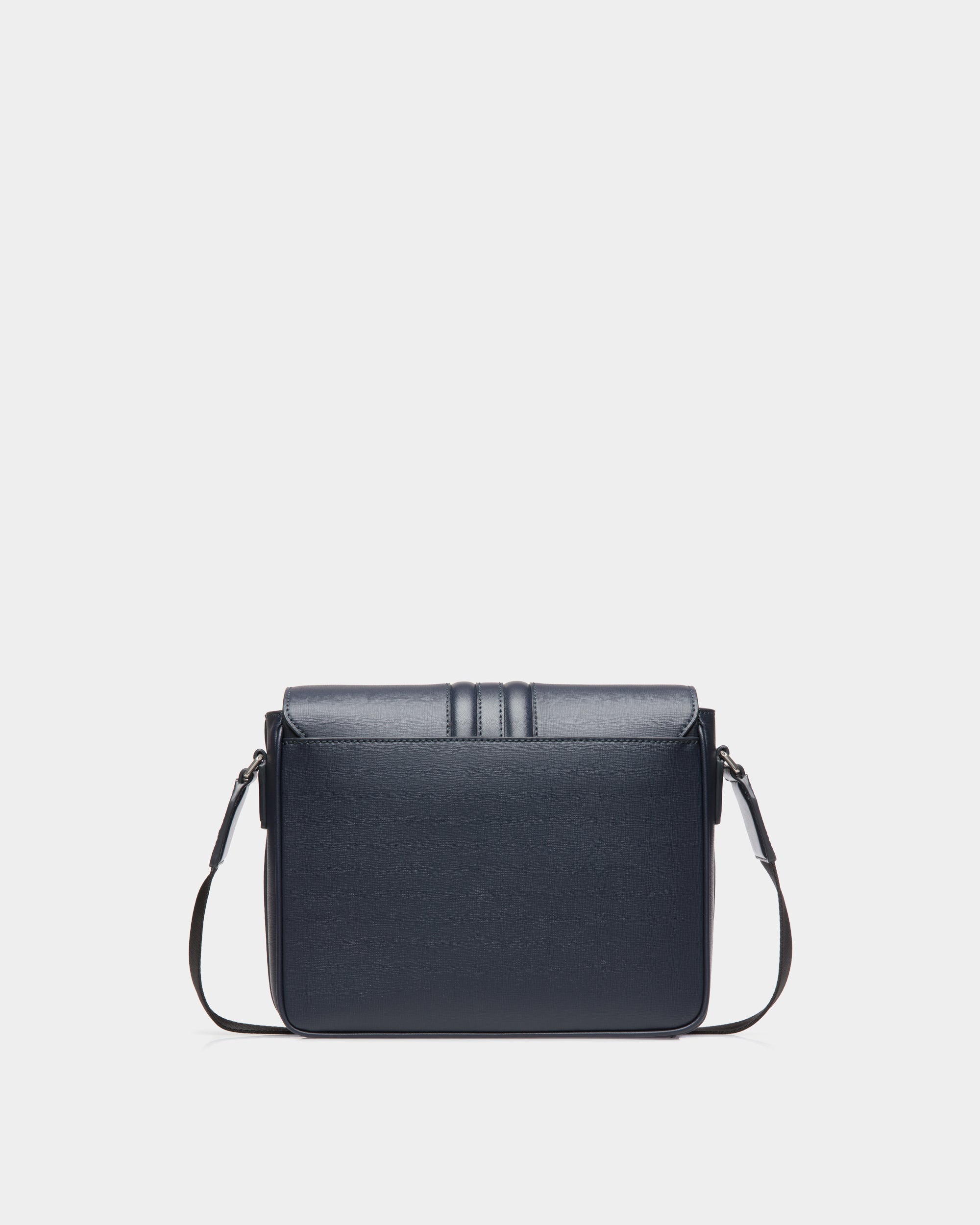 Bally Mythos Crossbody Bag in Navy Blue Recycled Leather-in-Navy Blue-2-Bally Outlet