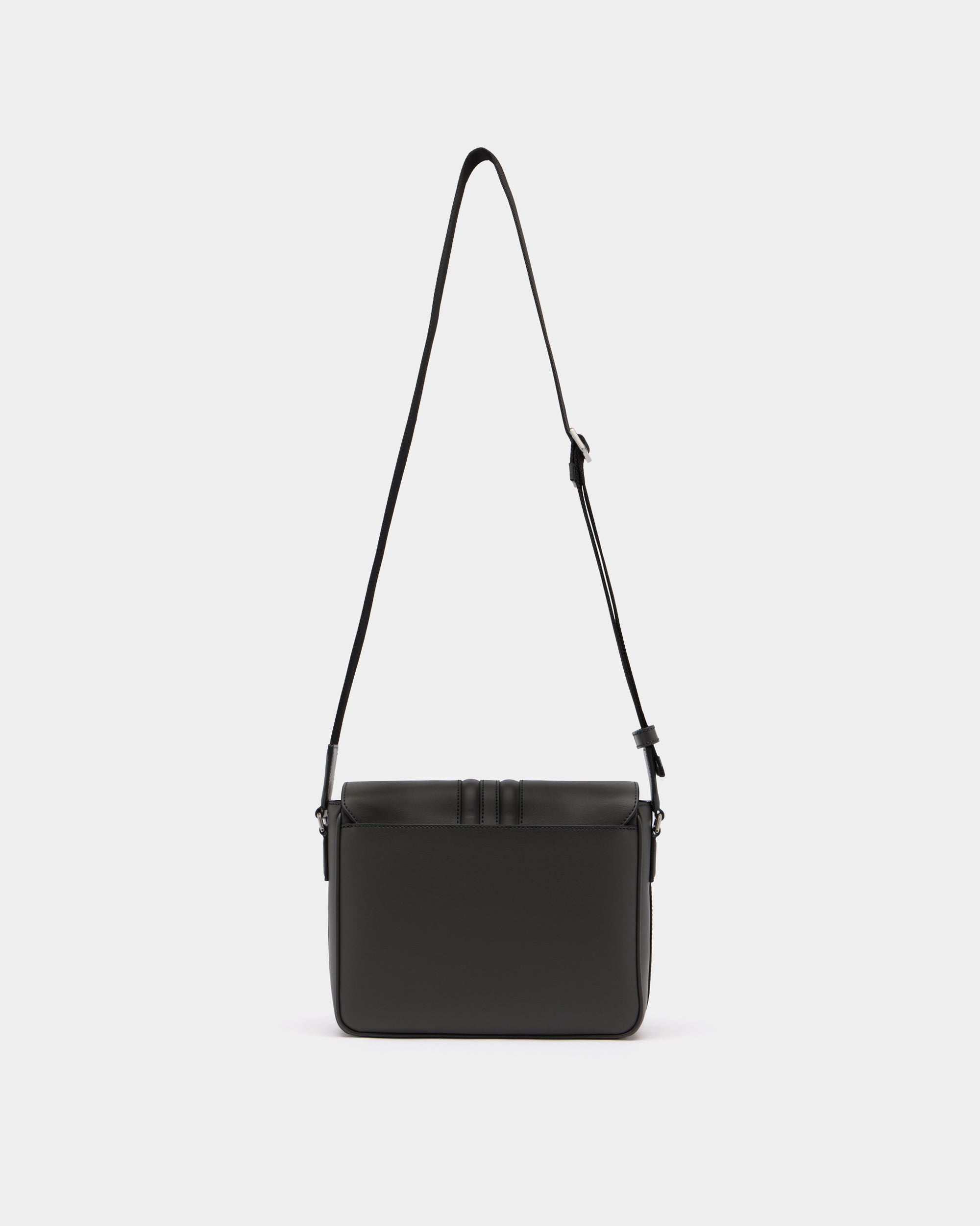 Bally Mythos Crossbody Bag in Grey Recycled Leather-in-Grey-2-Bally Outlet