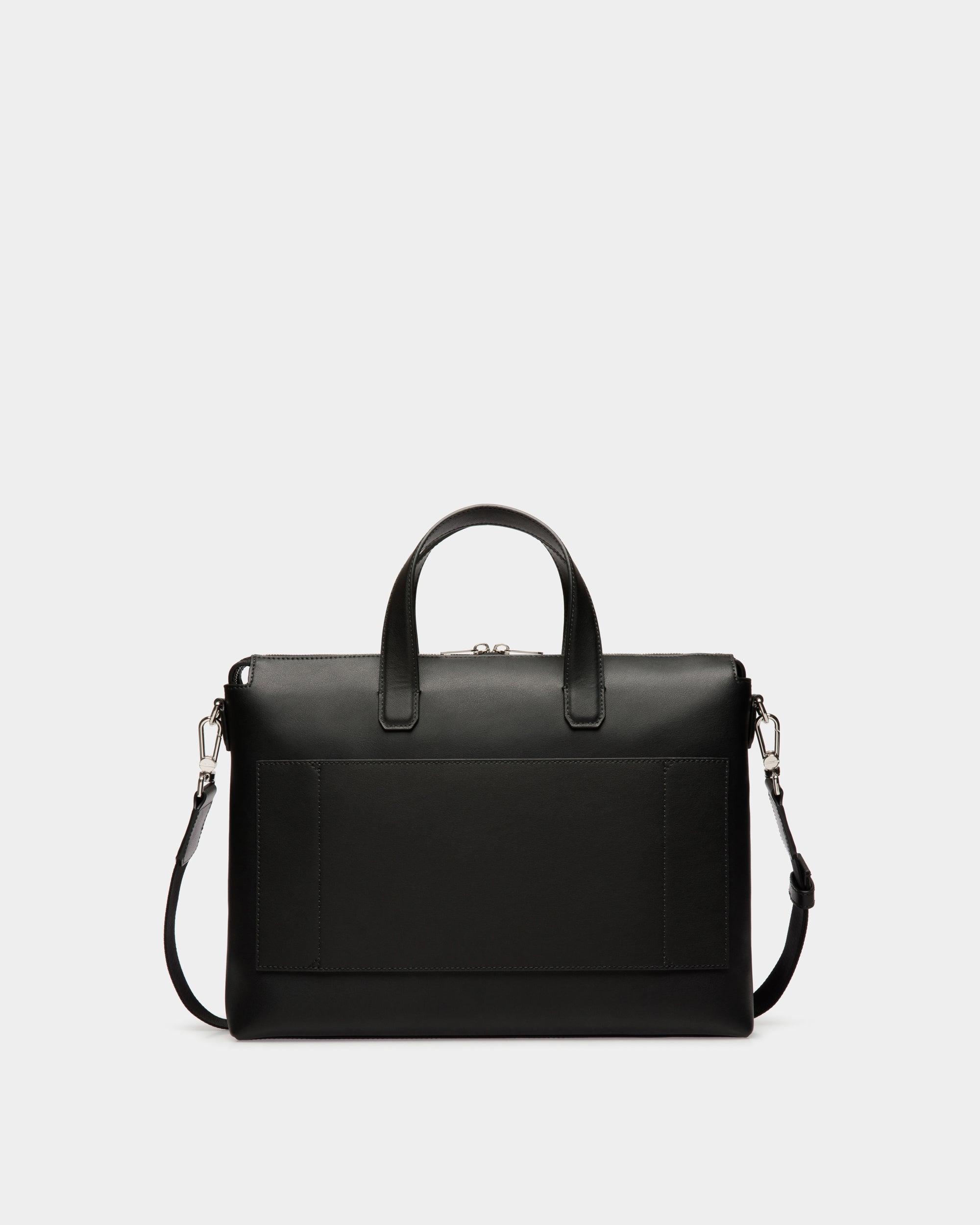 Bally Briefcase in Black Leather-in-Black-2-Bally Outlet