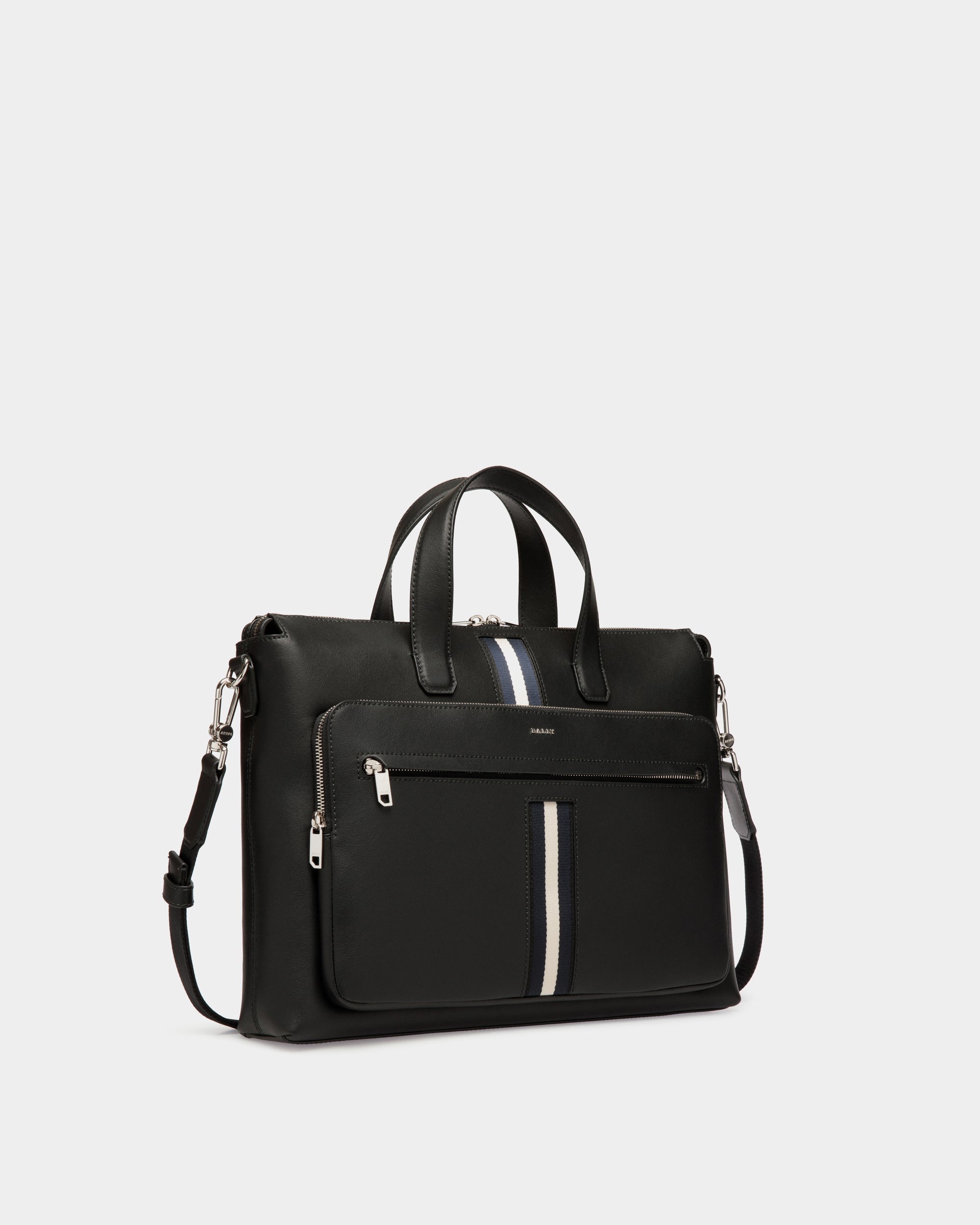 Bally Briefcase in Black Leather-in-Black-3-Bally Outlet