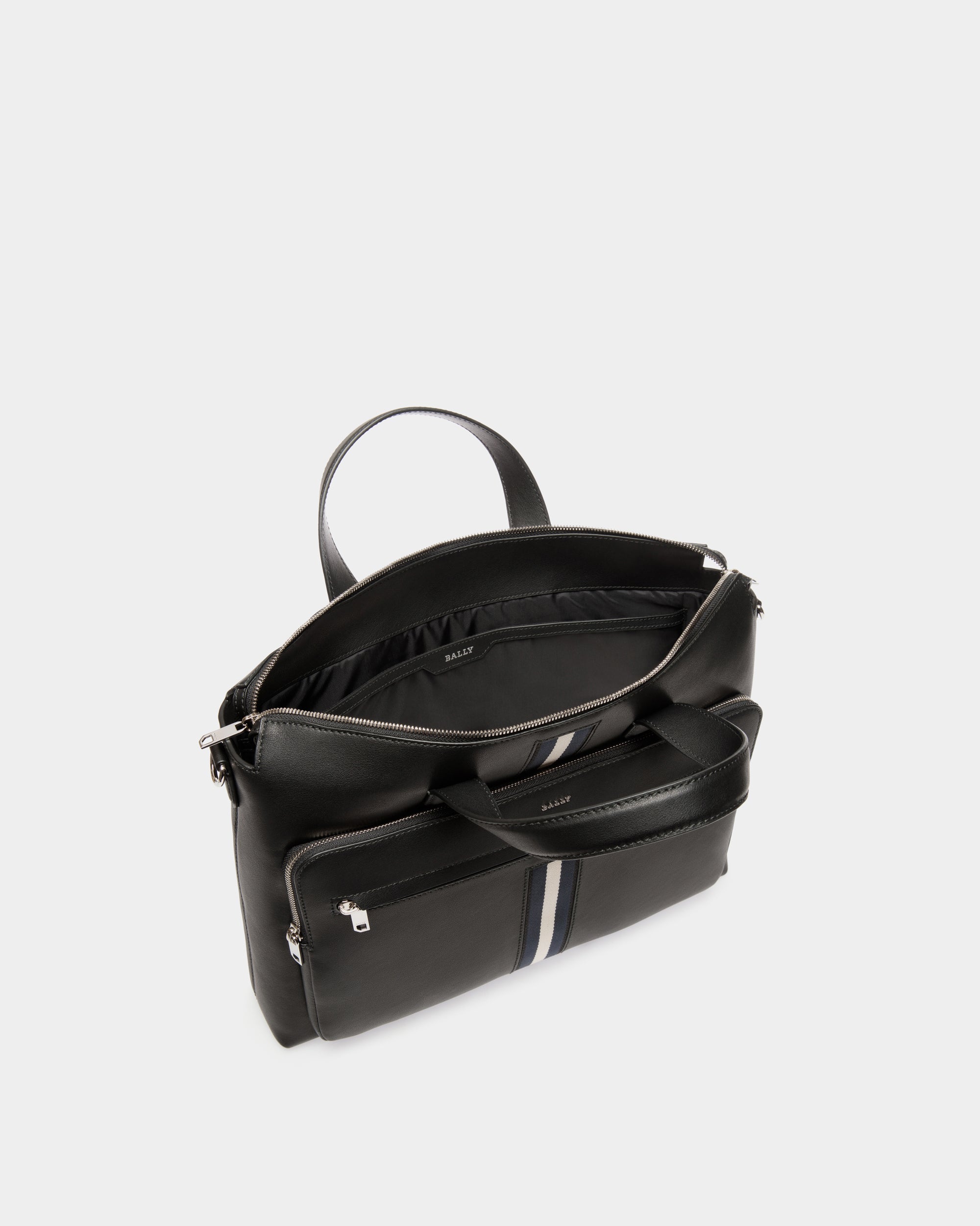 Bally Briefcase in Black Leather-in-Black-4-Bally Outlet