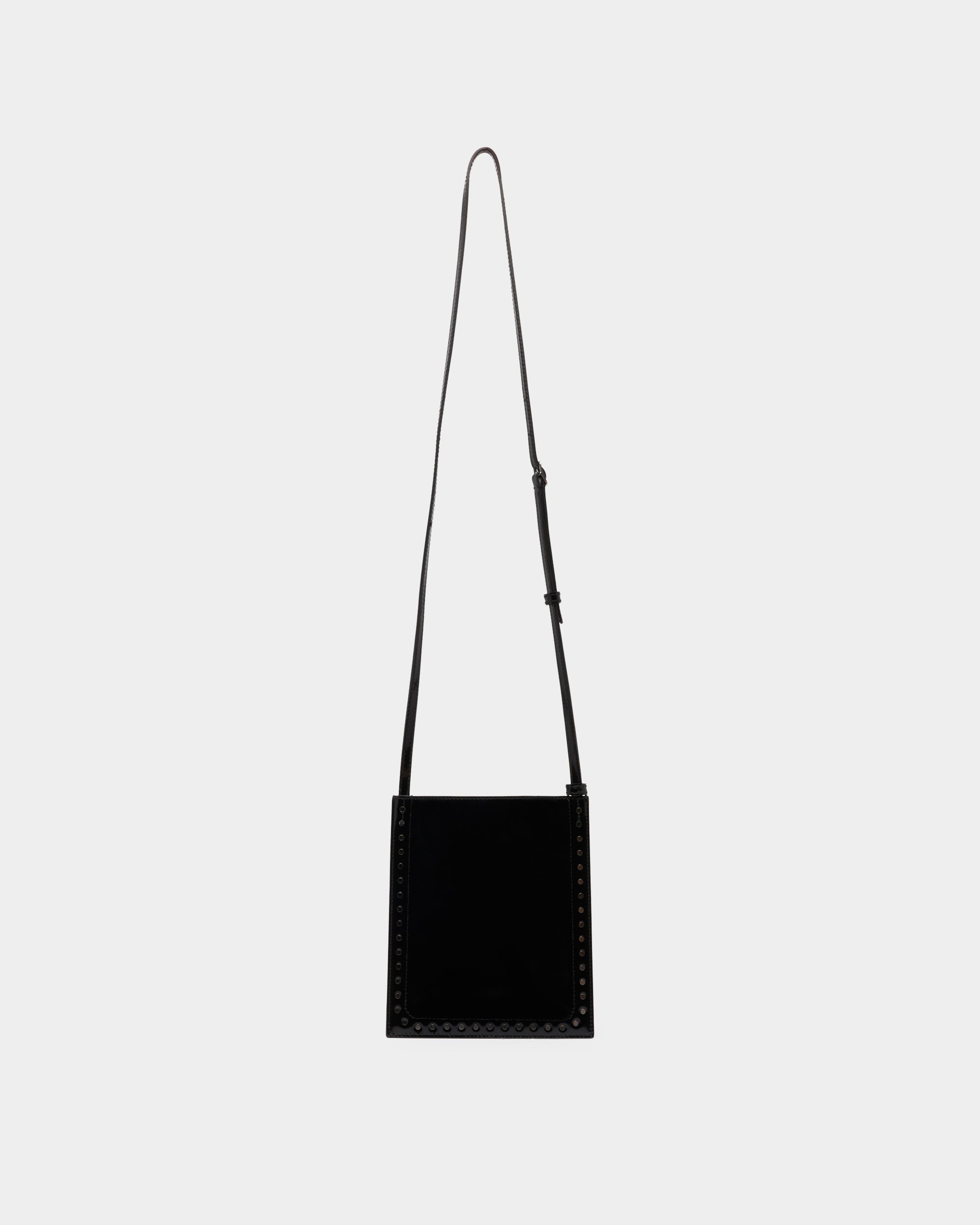 Bally Beckett Leather Mini Crossbody Bag with Studs in Black-in-Black-2-Bally Outlet