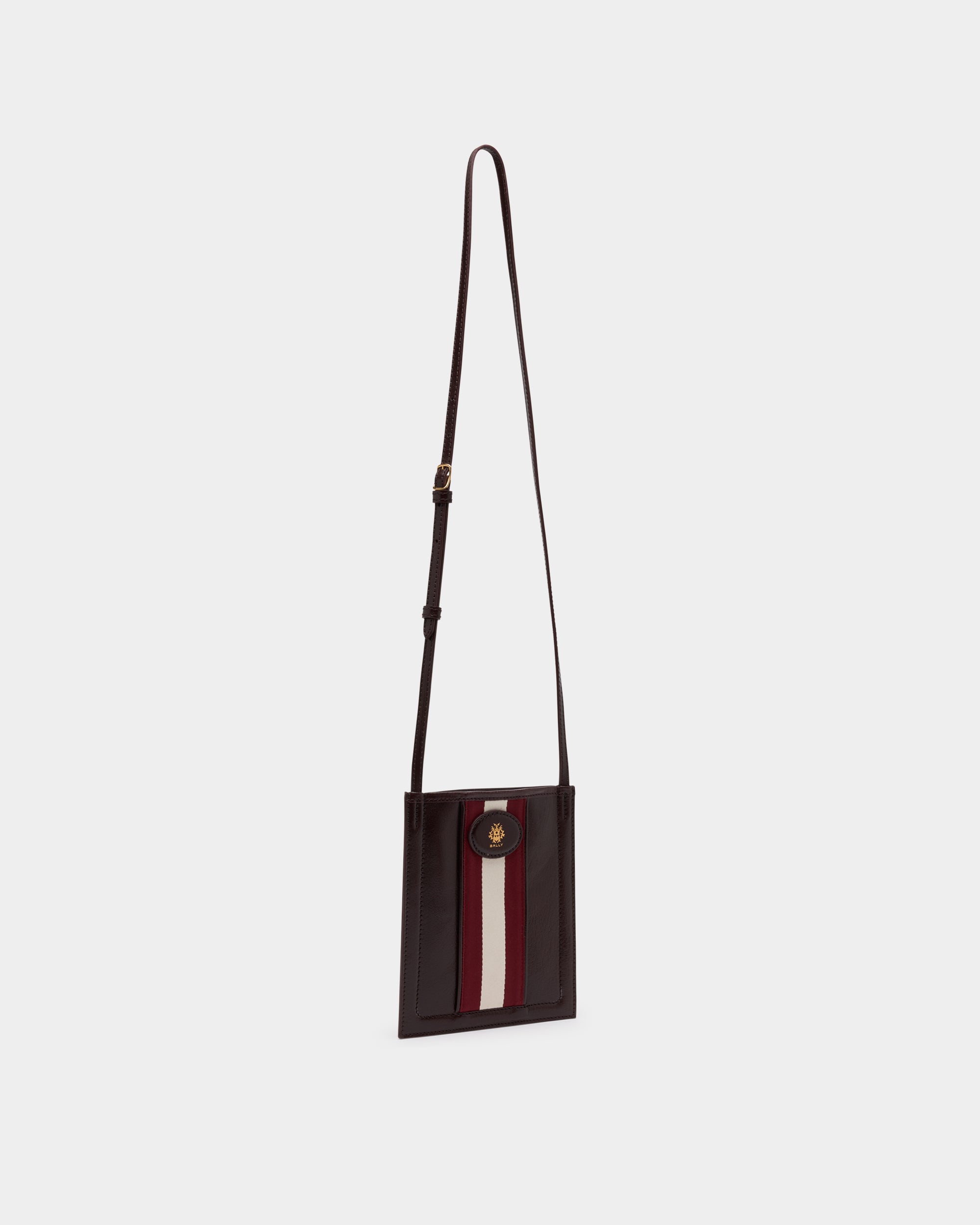 Bally Beckett Leather Mini Crossbody Bag in Deep Burgundy-in-Brown-3-Bally Outlet