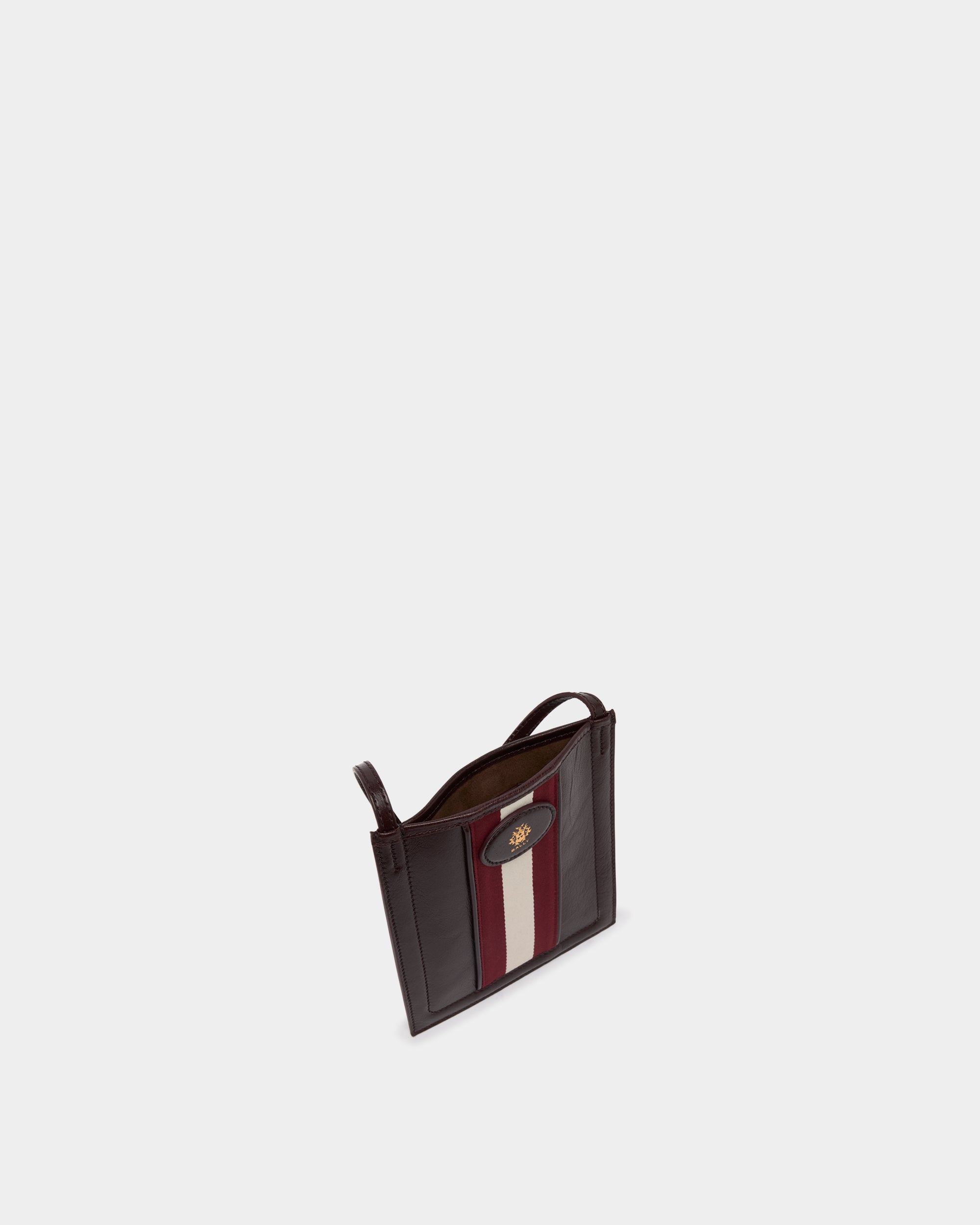 Bally Beckett Leather Mini Crossbody Bag in Deep Burgundy-in-Brown-4-Bally Outlet