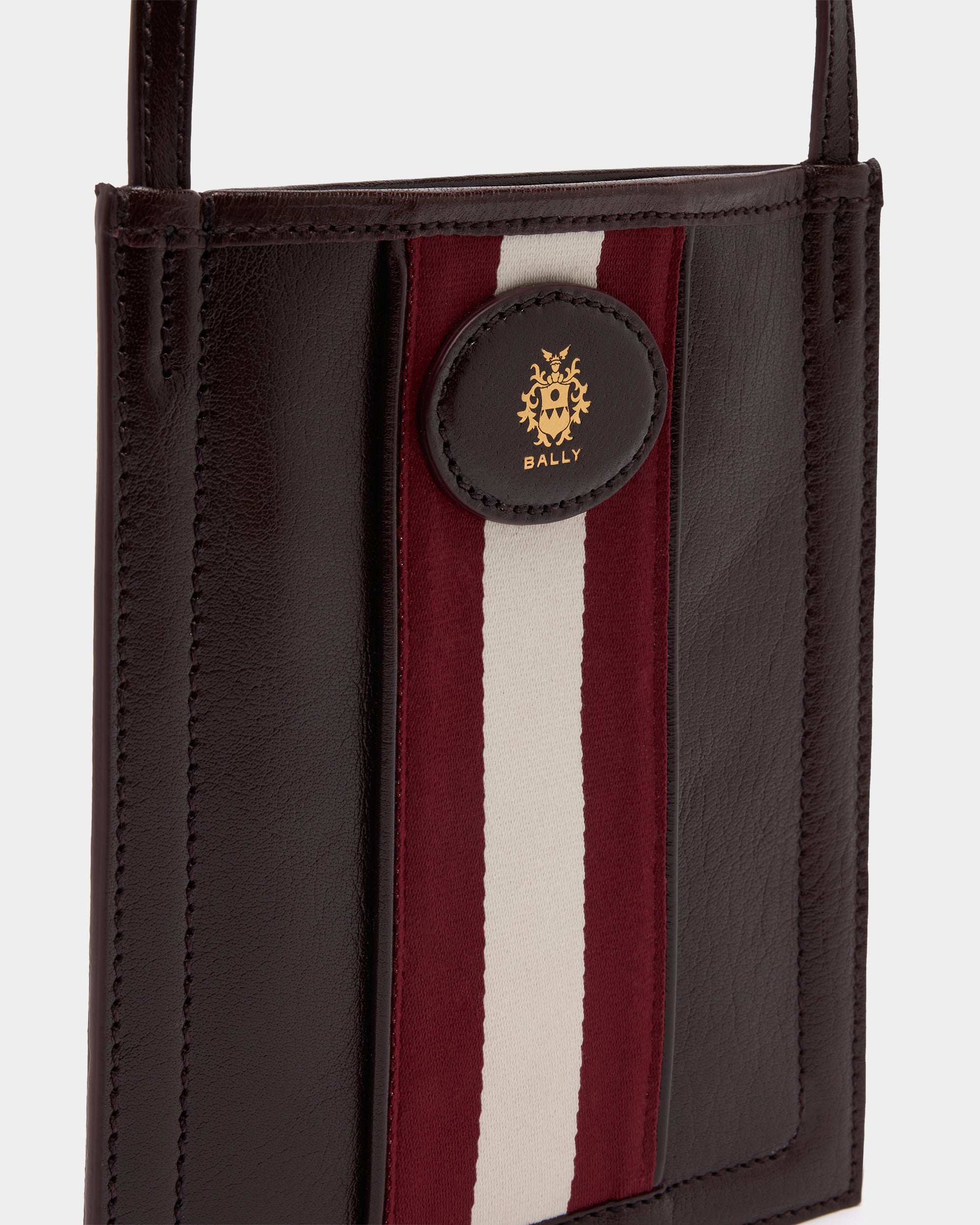 Bally Beckett Leather Mini Crossbody Bag in Deep Burgundy-in-Brown-5-Bally Outlet