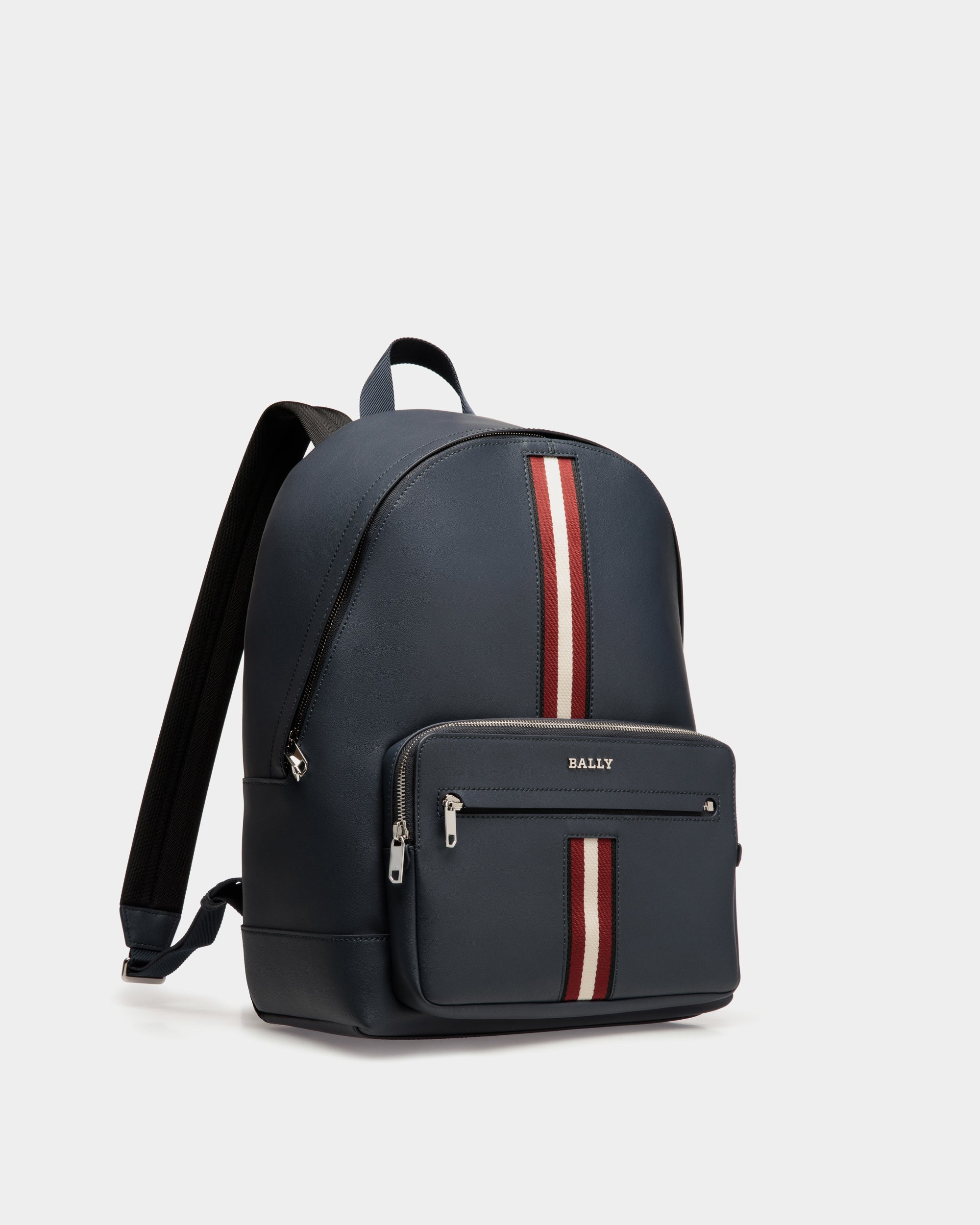 Bally Backpack in Blue Leather-in-Blue-3-Bally Outlet