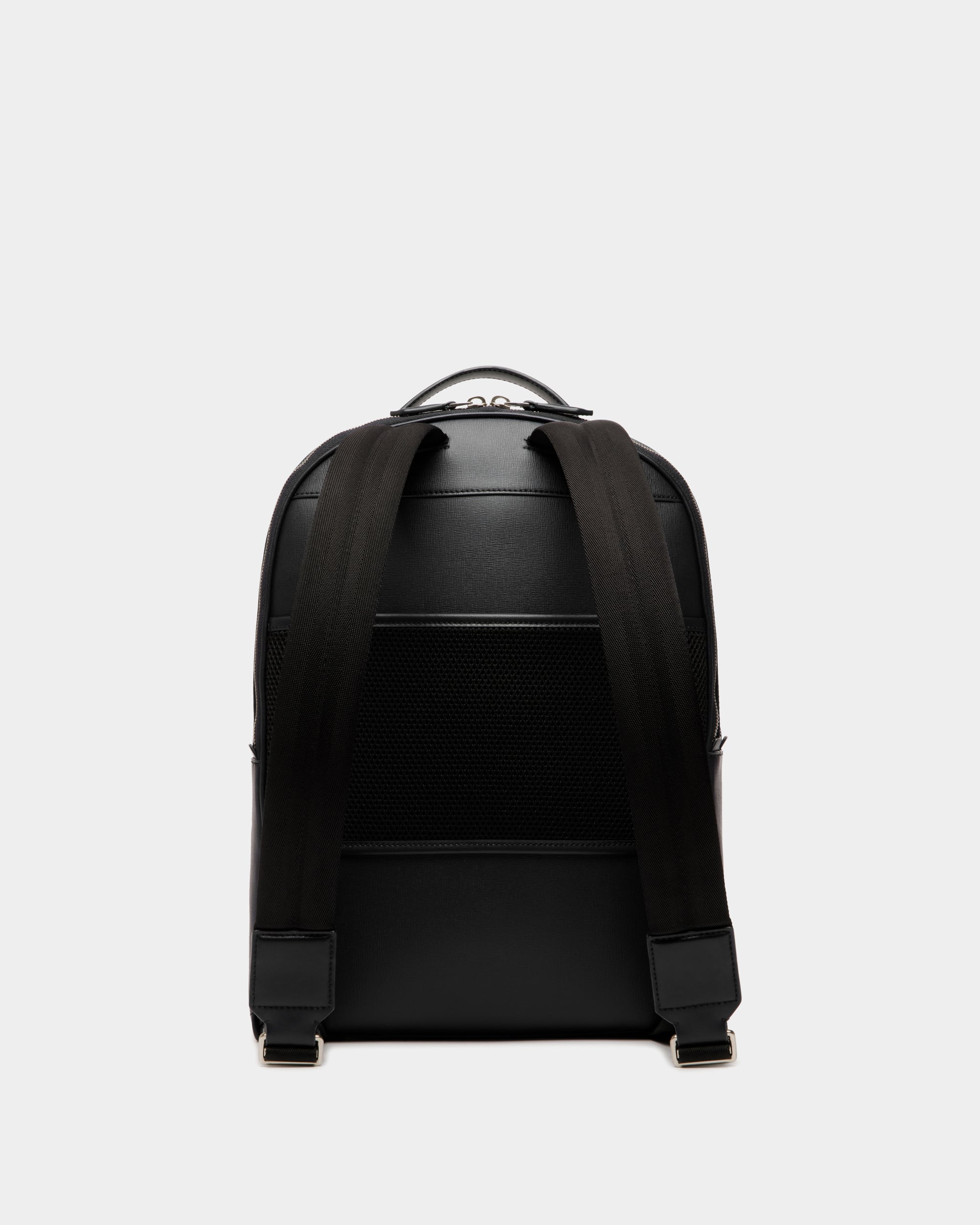 Bally Mythos Backpack In Recycled Leather-in-Black-2-Bally Outlet