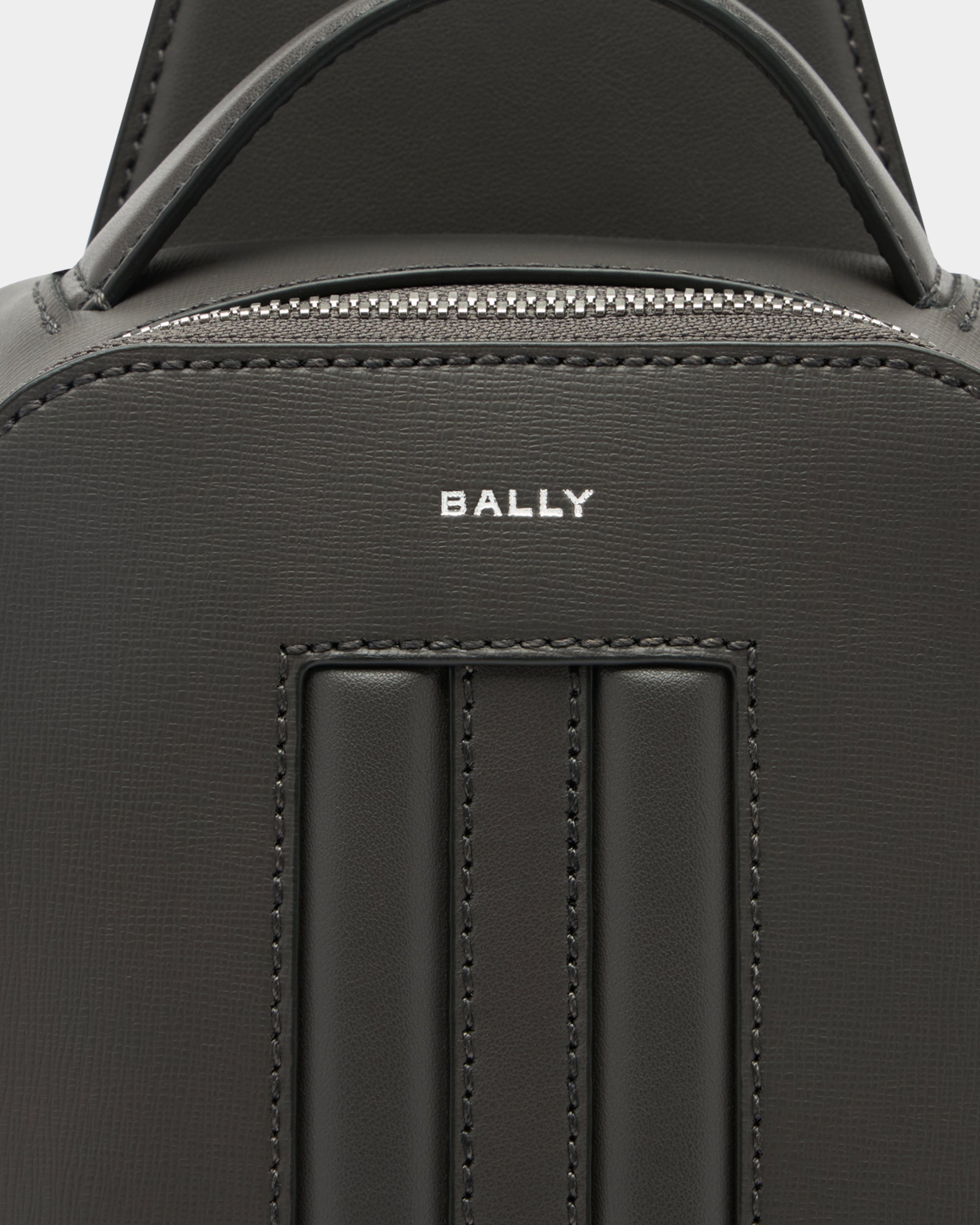 Bally Mythos Sling Bag in Grey Recycled Leather-in-Grey-4-Bally Outlet