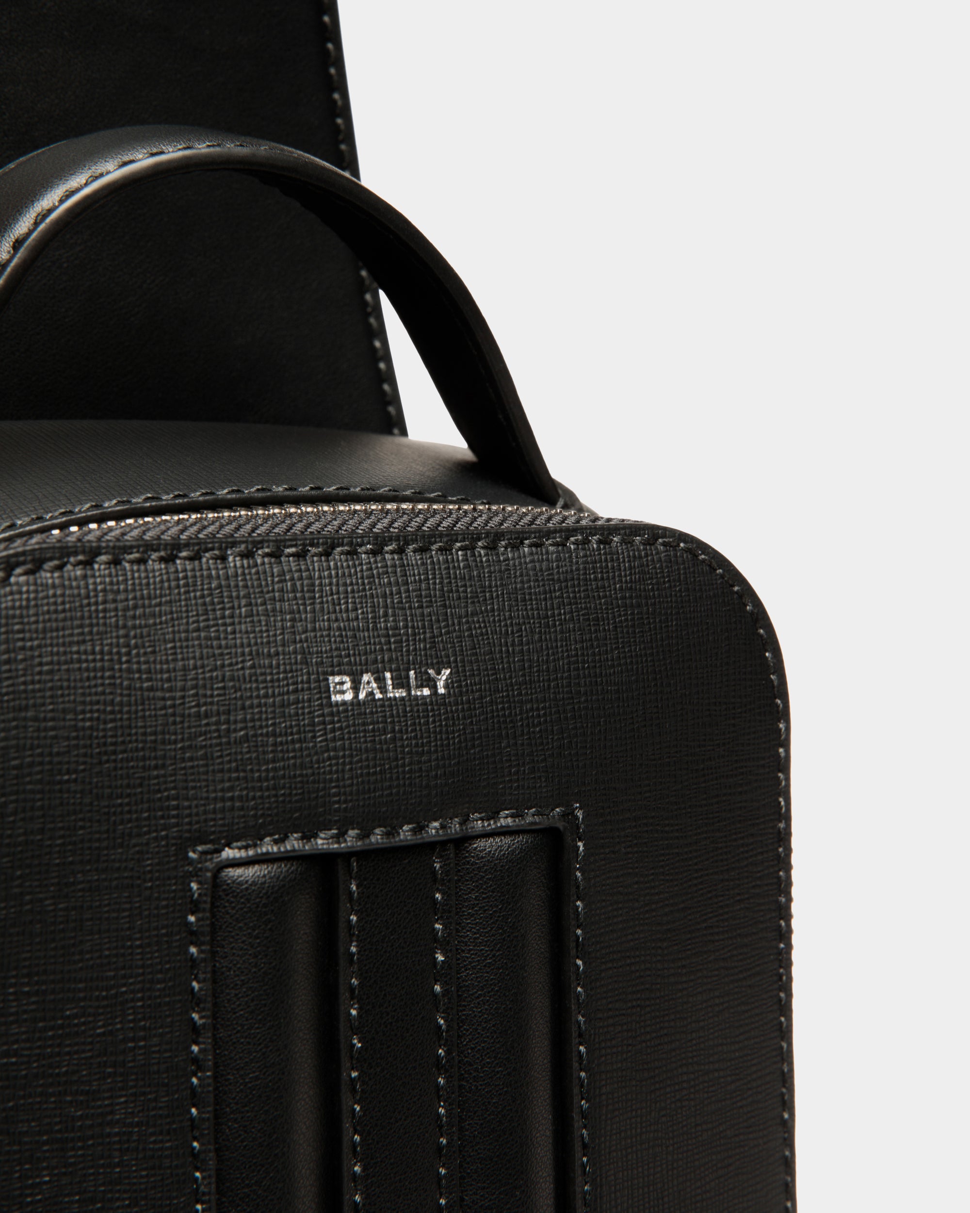 Bally Mythos Sling Bag In Recycled Leather-in-Black-5-Bally Outlet
