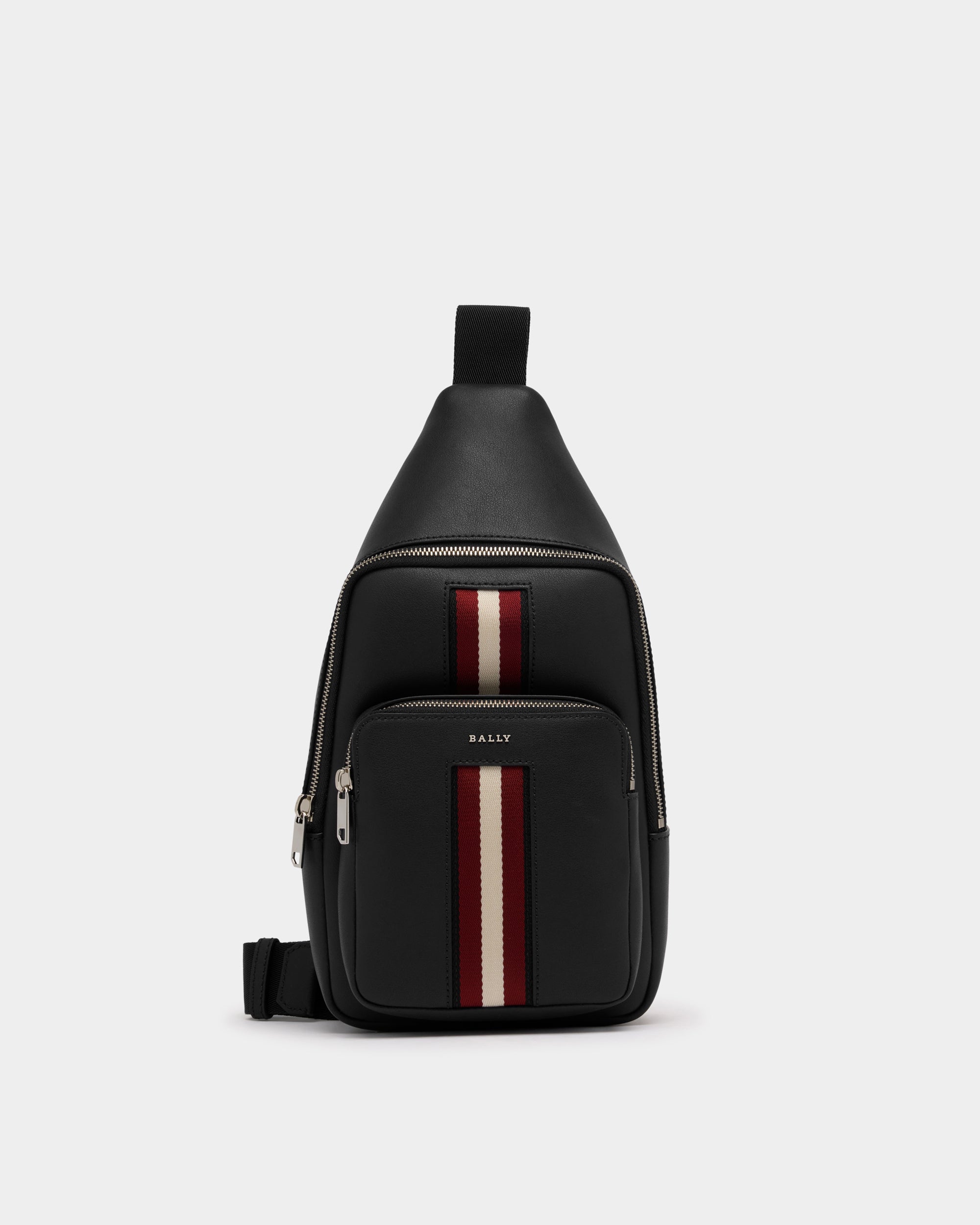 Bally Sling Bag in Blue Leather-in-Blue-1-Bally Outlet