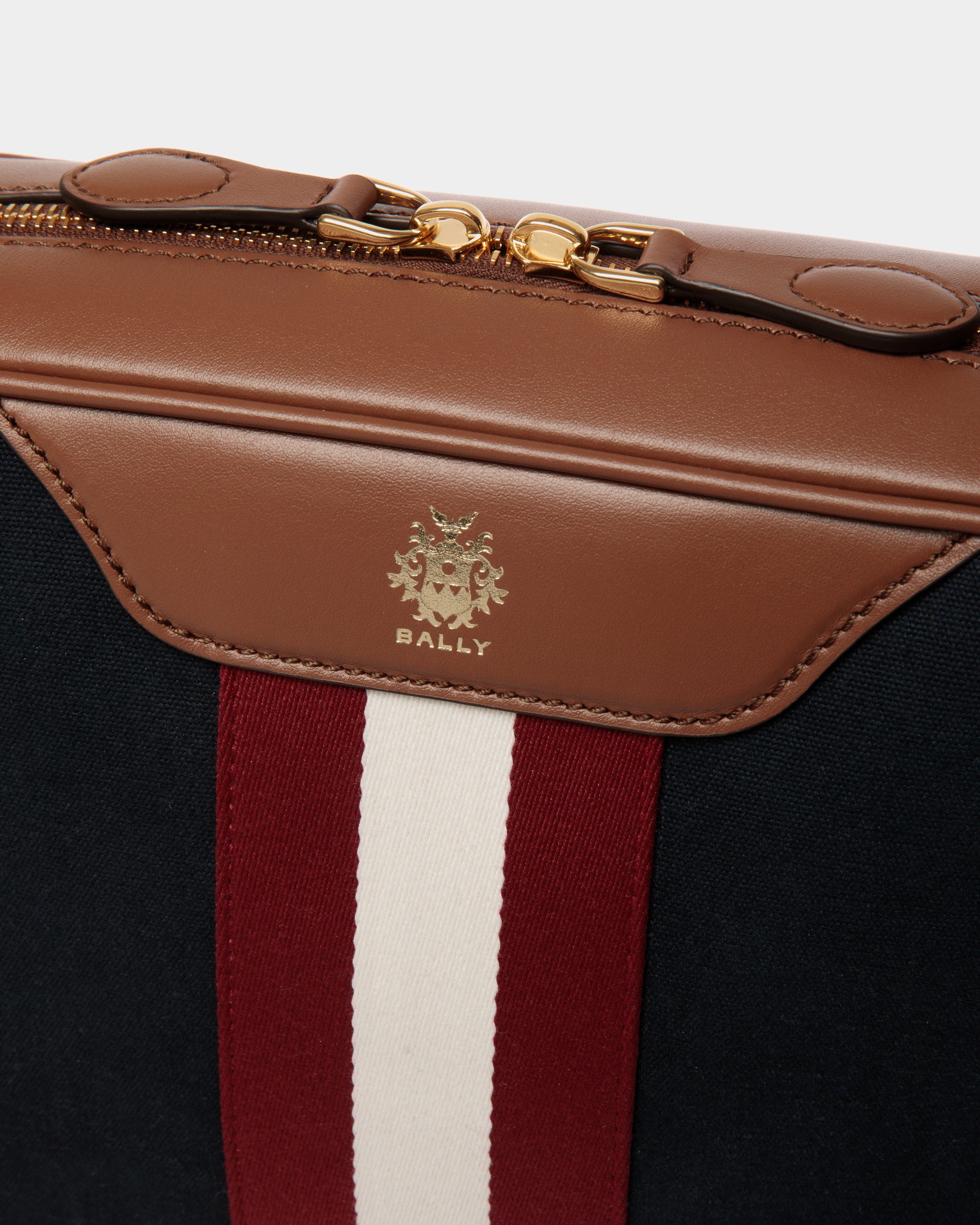 Bally Beckett Crossbody Bag in Cotton Canvas-in-Navy-5-Bally Outlet