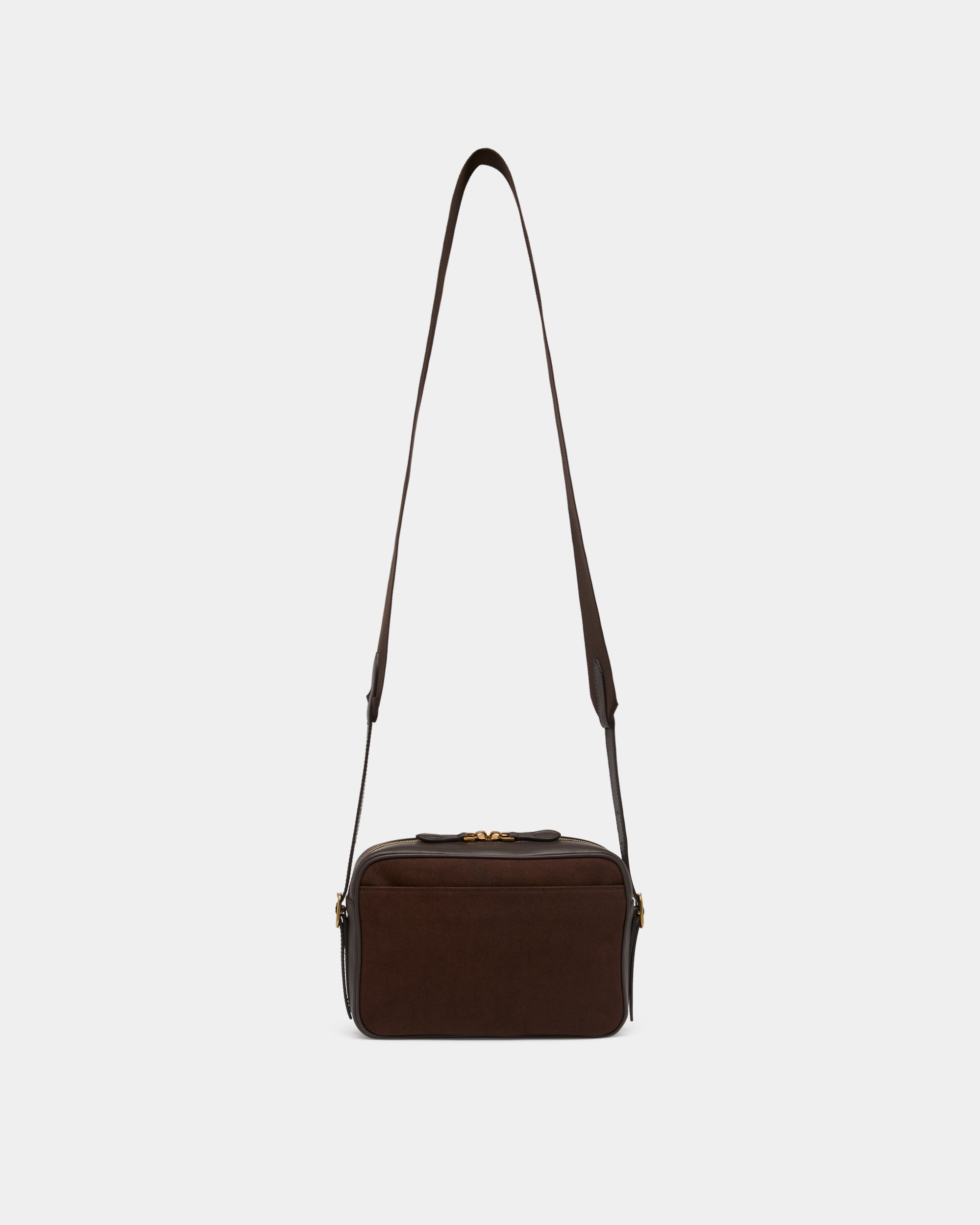 Bally Beckett Tessuto Cotton Canvas Crossbody Bag in Brown-in-Brown-2-Bally Outlet