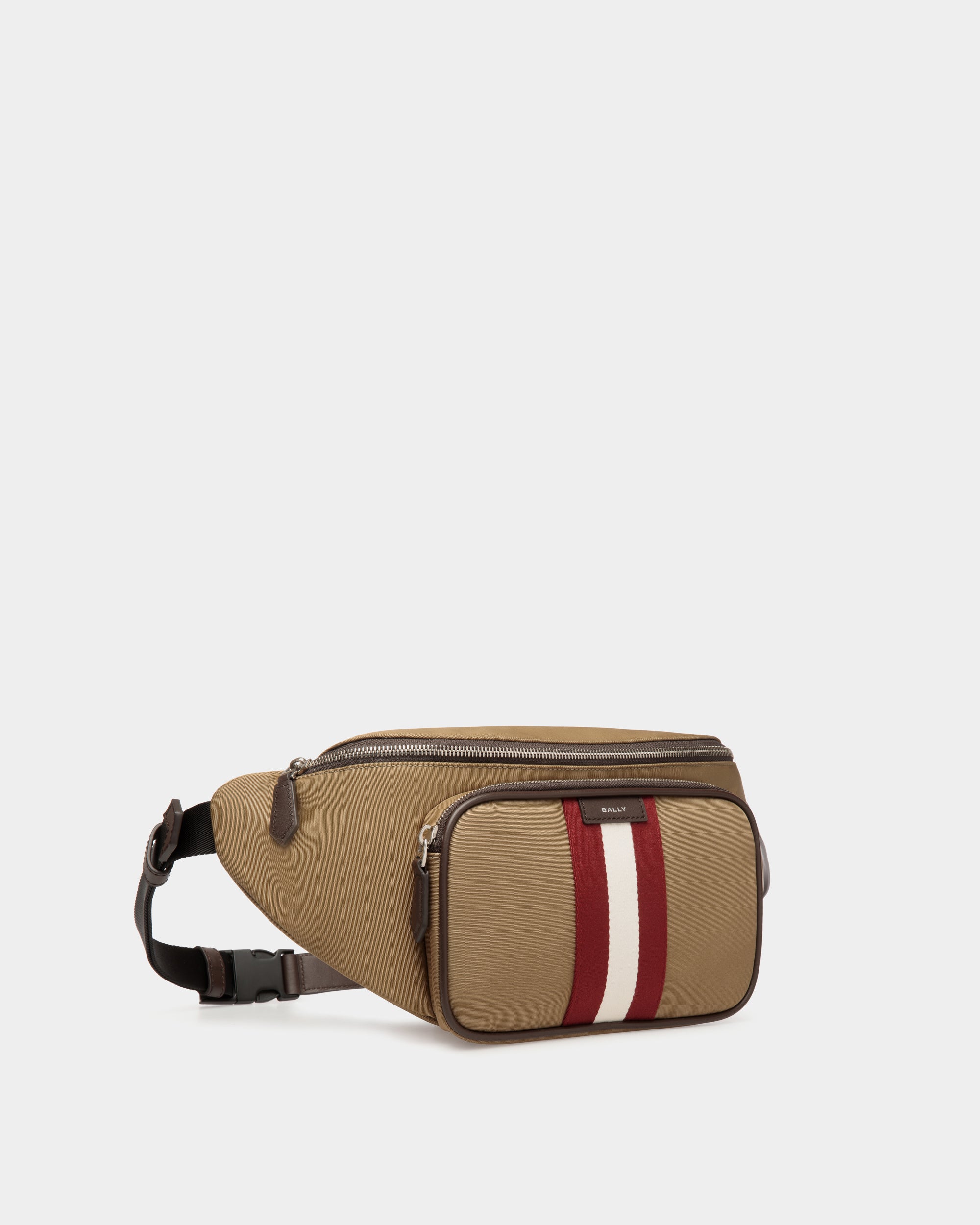 Bally Code Belt Bag in Nylon Camel-in-Brown-3-Bally Outlet