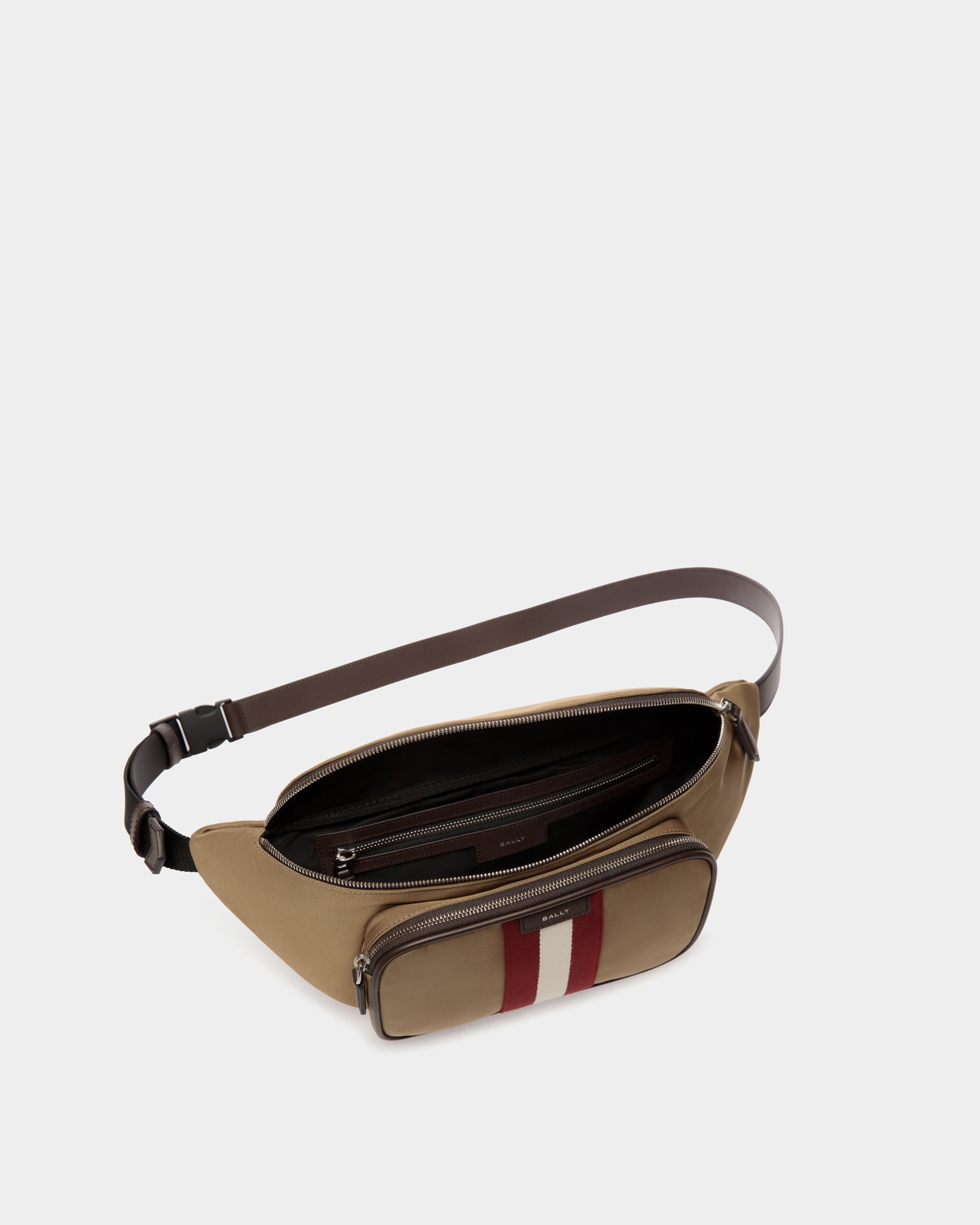 Bally Code Belt Bag in Nylon Camel-in-Brown-4-Bally Outlet