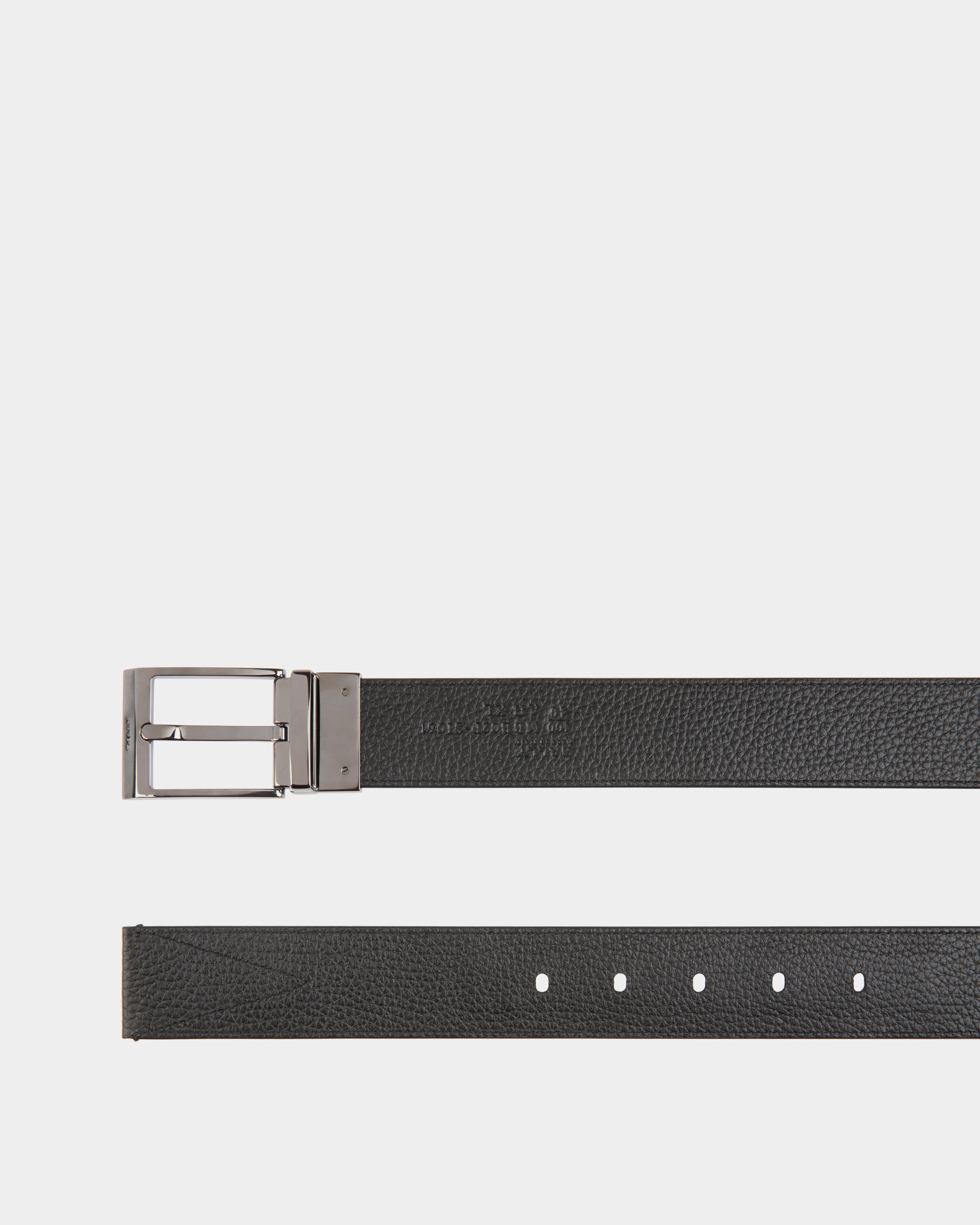 Bally Shiffie 35mm Reversible Belt in Red and White Fabric And Black Leather-in-Multicolor-2-Bally Outlet