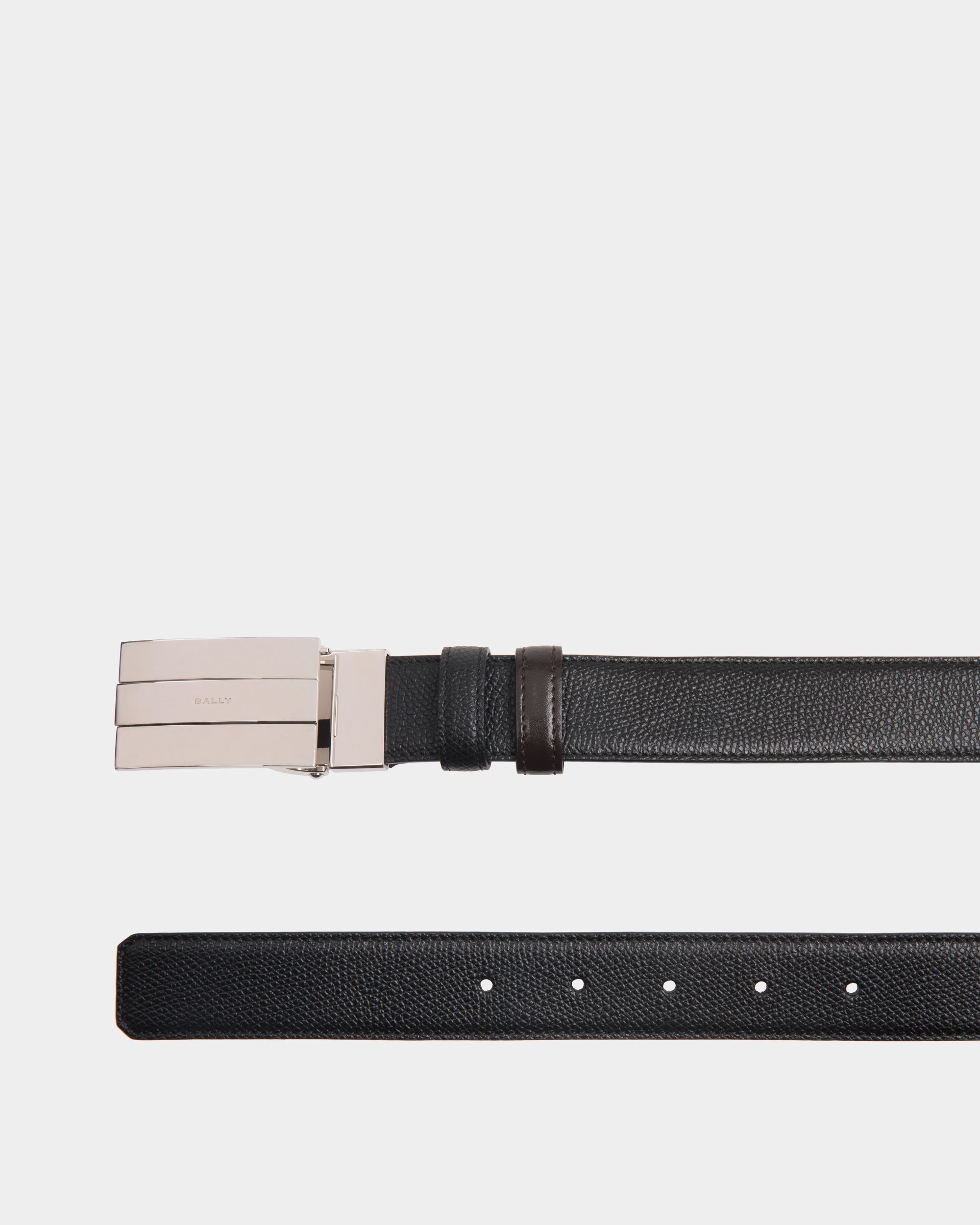 Bally Ollam 30mm Reversible And Adjustable Leather Belt in Black And Brown-in-Black-2-Bally Outlet