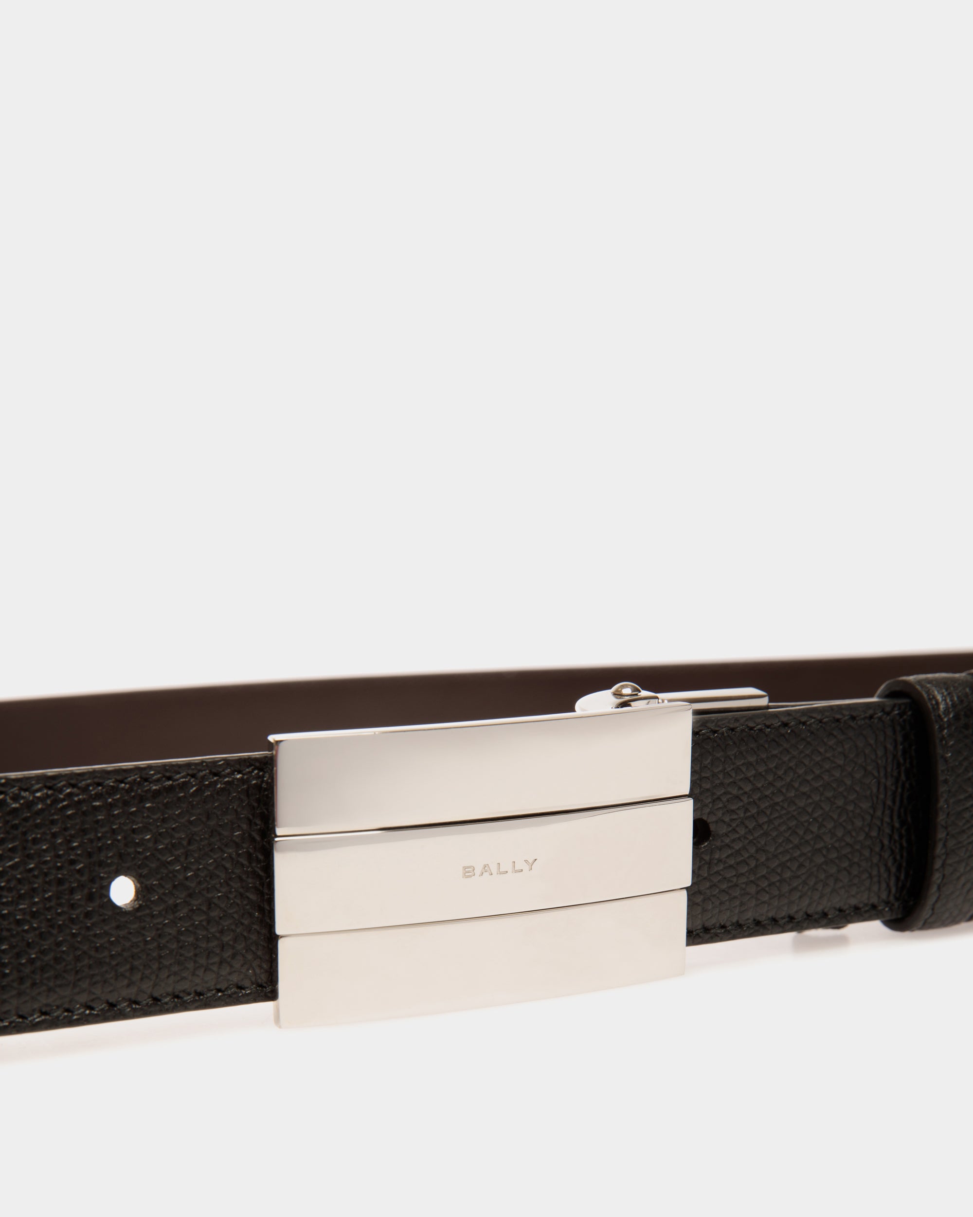 Bally Ollam 30mm Reversible And Adjustable Leather Belt in Black And Brown-in-Black-4-Bally Outlet