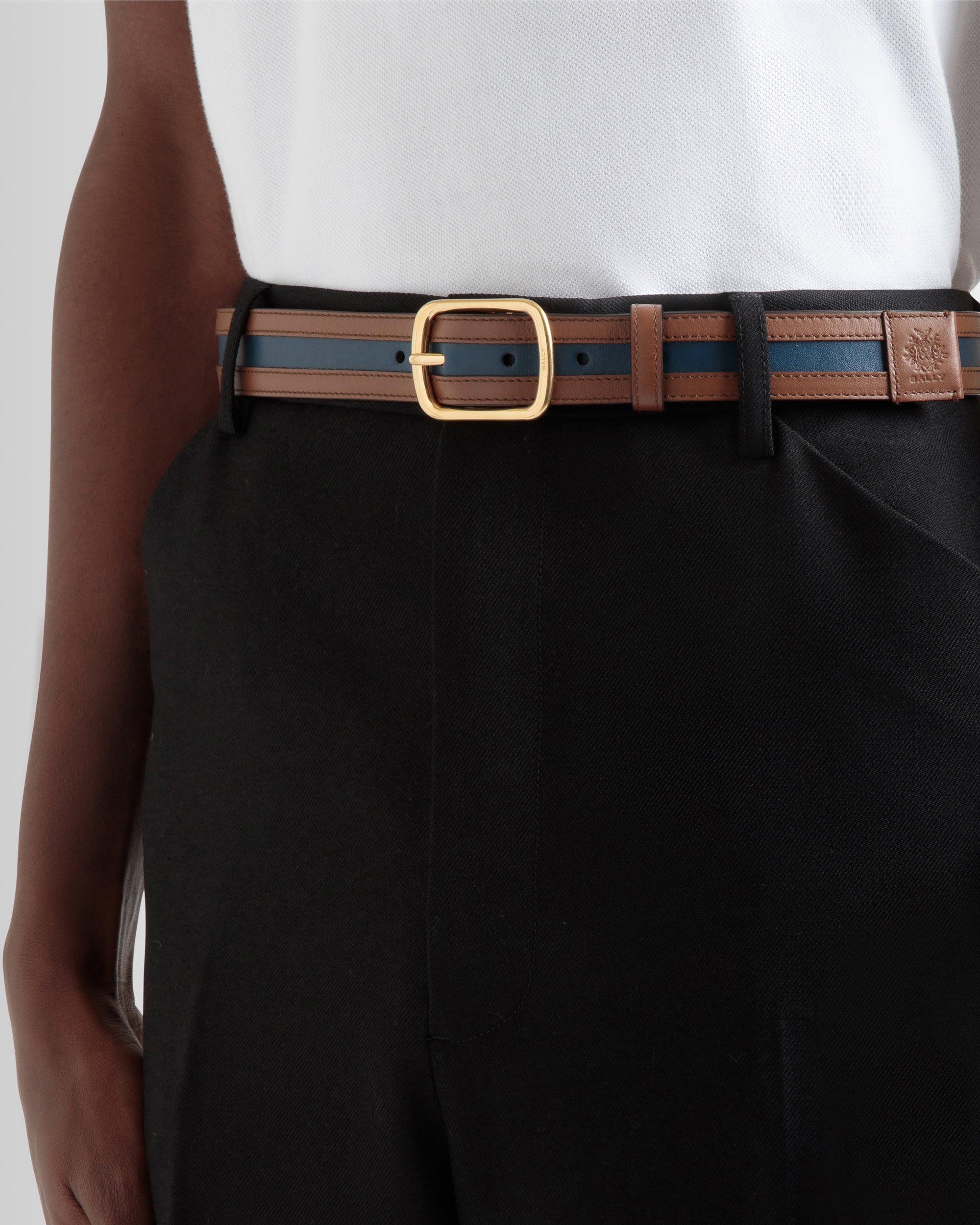 Orson 30mm Belt in Brown And Navy Blue Leather-6310623-(4)-Bally Indonesia.