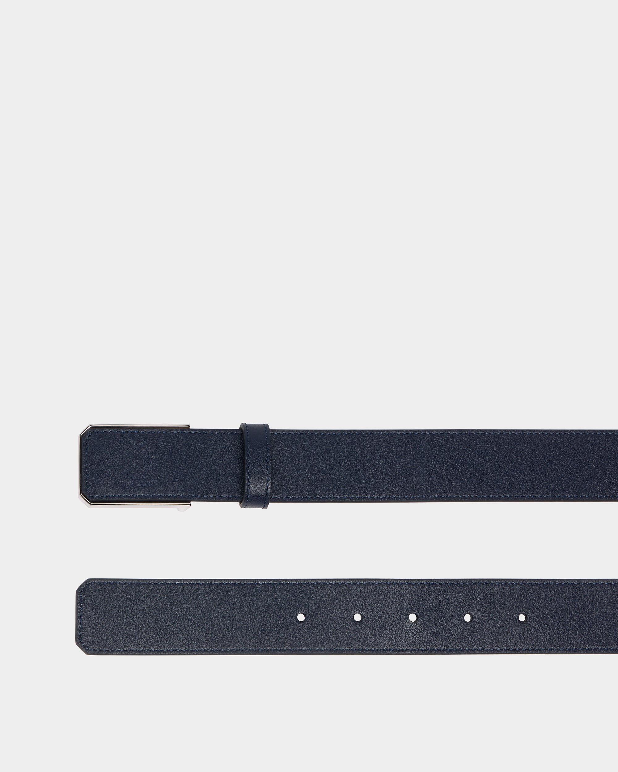 Bally Cabot 35 mm Leather Belt in Navy Blue-in-Navy-2-Bally Outlet