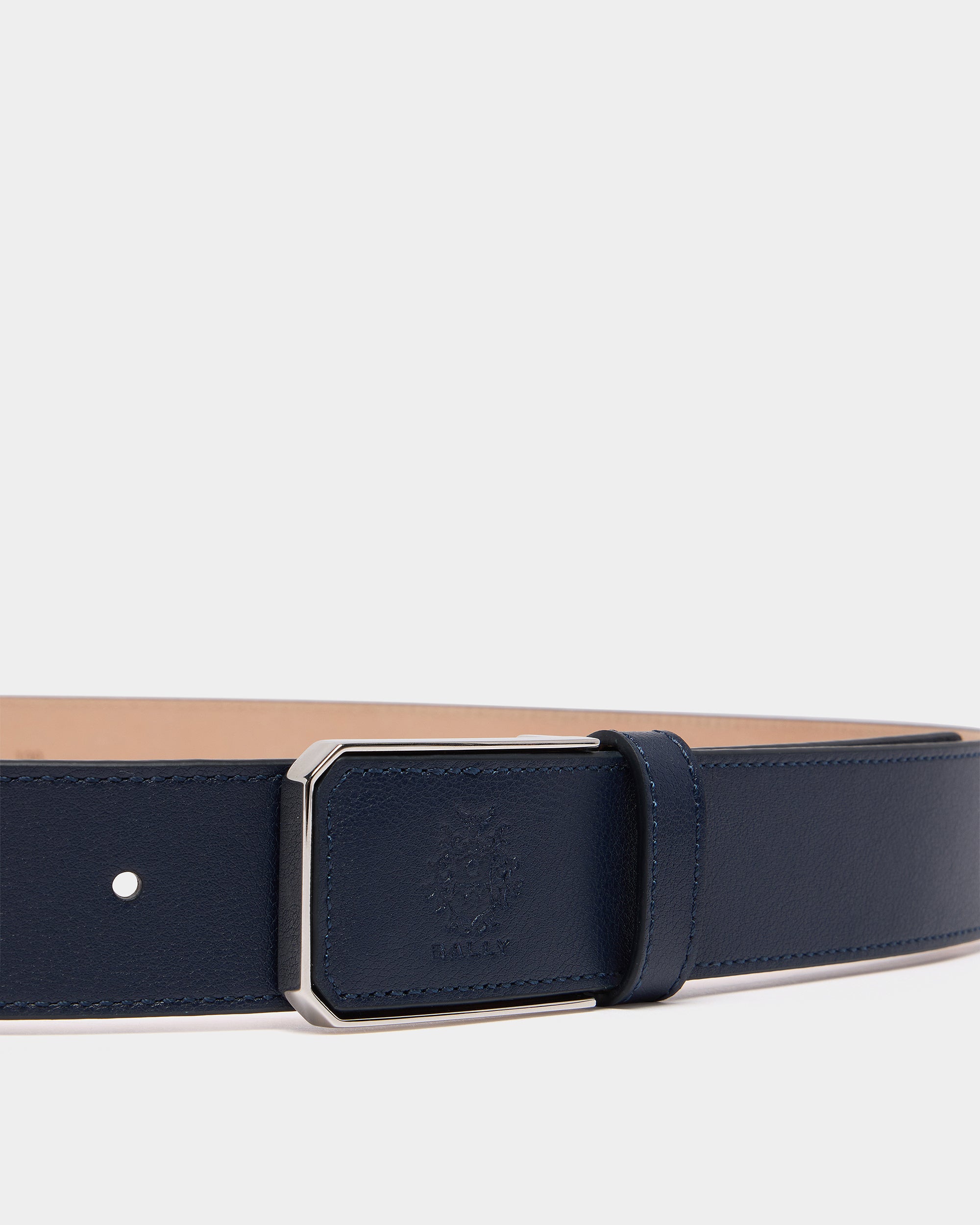 Bally Cabot 35 mm Leather Belt in Navy Blue-in-Navy-3-Bally Outlet