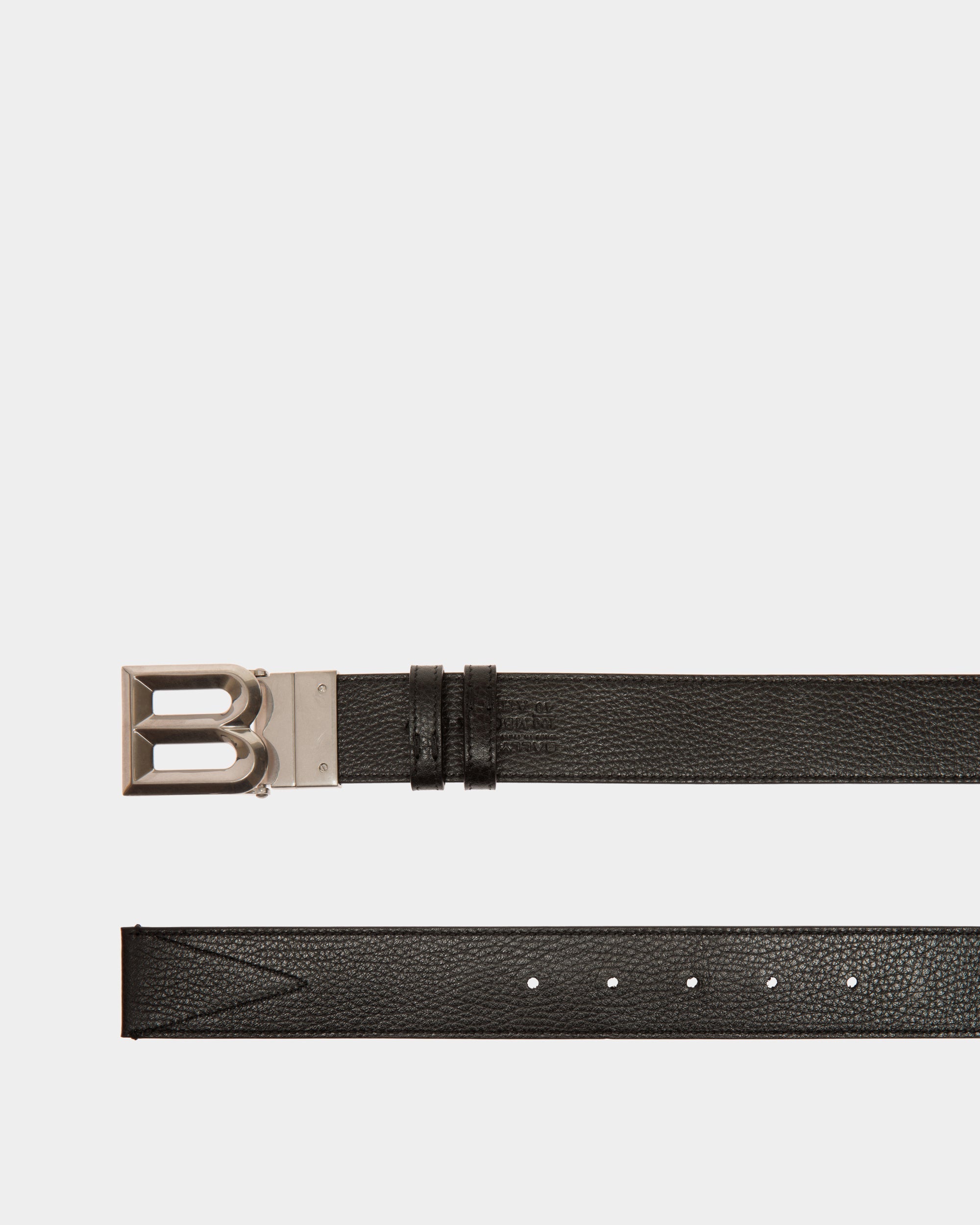 Bally B Bold 35mm Reversible Belt in Fabric And Leather-in-Black-3-Bally Outlet
