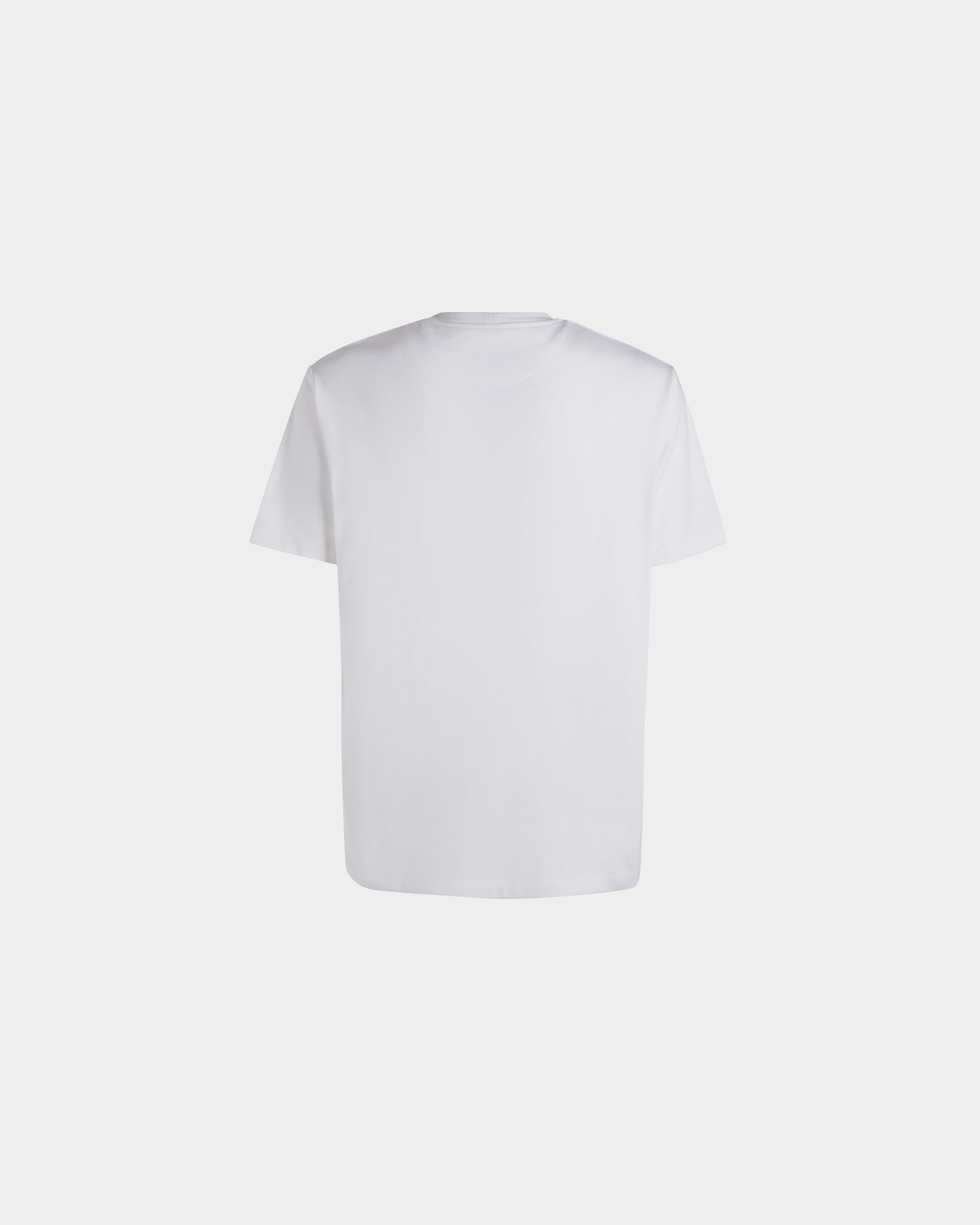 Bally T-Shirt With Bally Crest Logo In White Cotton-in-White-3-Bally Outlet