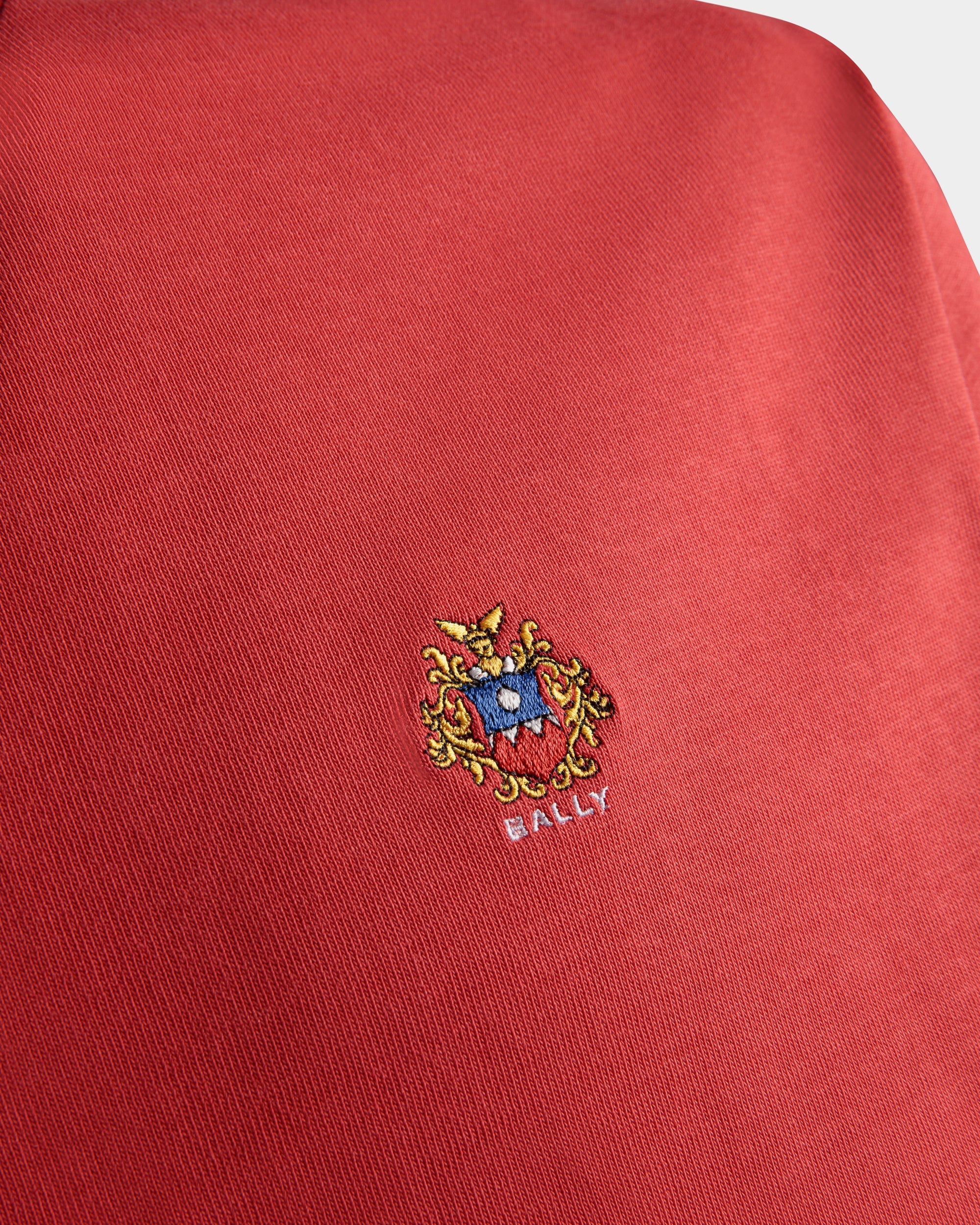 Bally T-Shirt With Bally Crest Logo In Red Cotton-in-Red-3-Bally Outlet