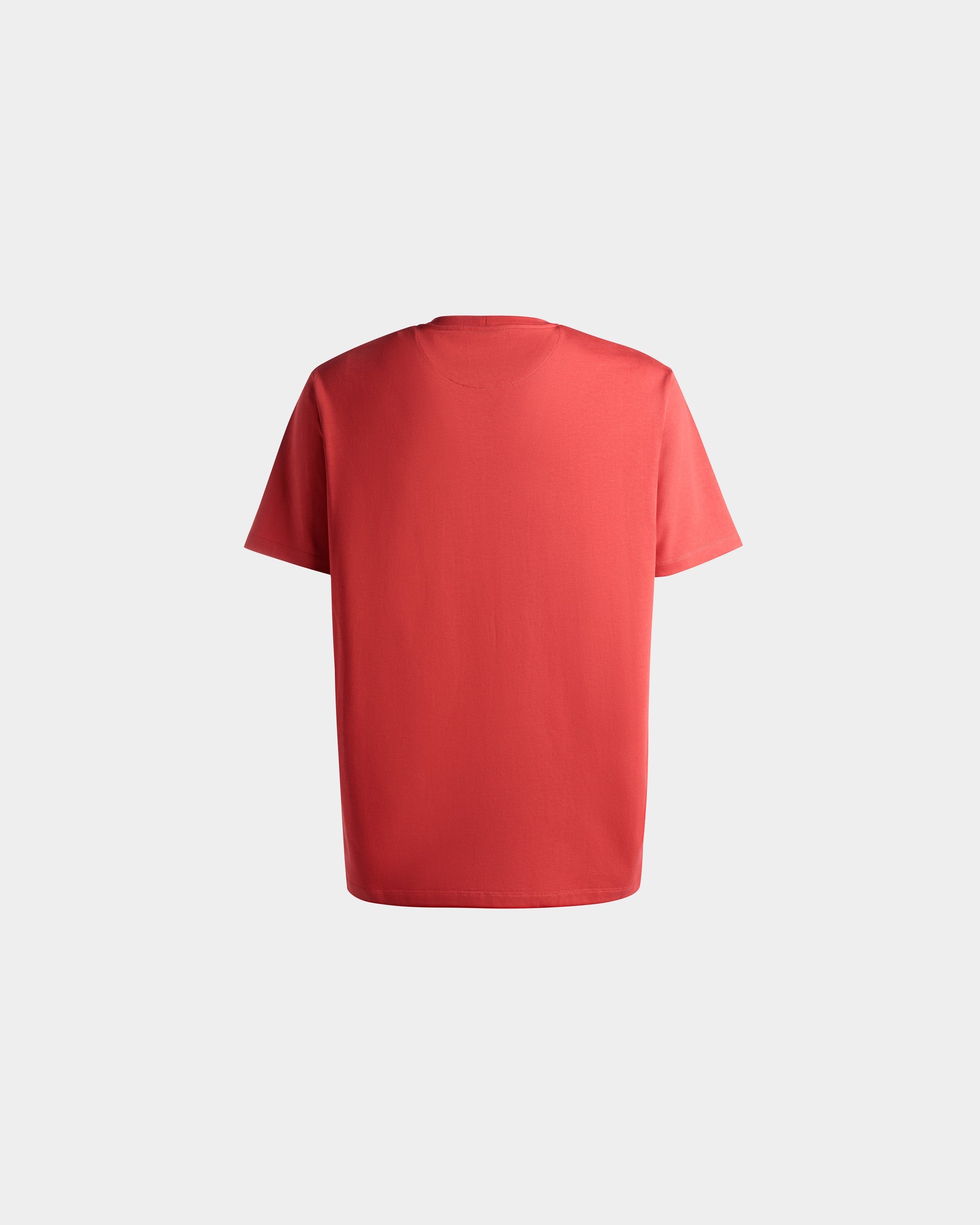 Bally T-Shirt With Bally Crest Logo In Red Cotton-in-Red-2-Bally Outlet