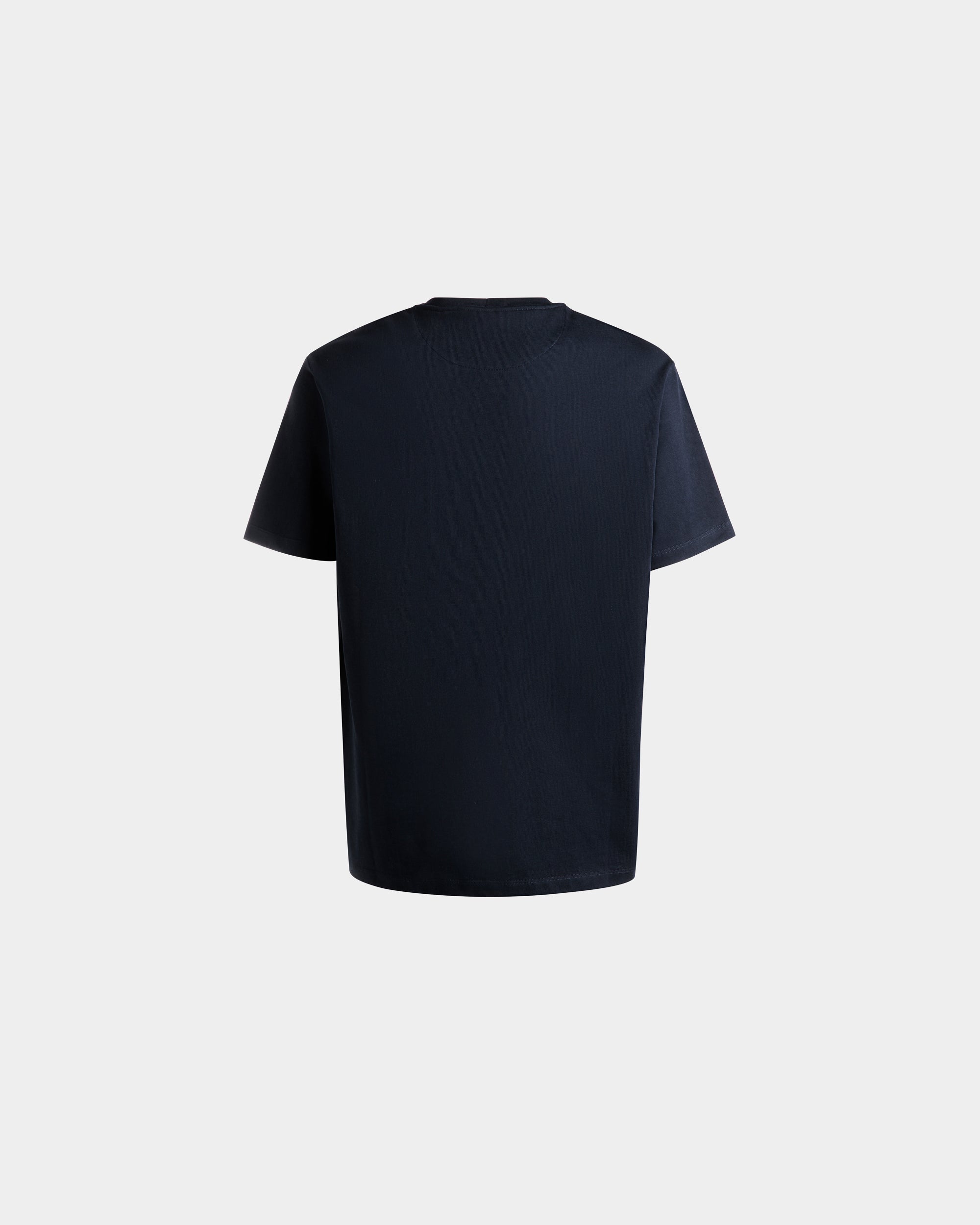 Bally T-Shirt With a Bally Crest Logo In Navy Blue Cotton-in-Blue-3-Bally Outlet