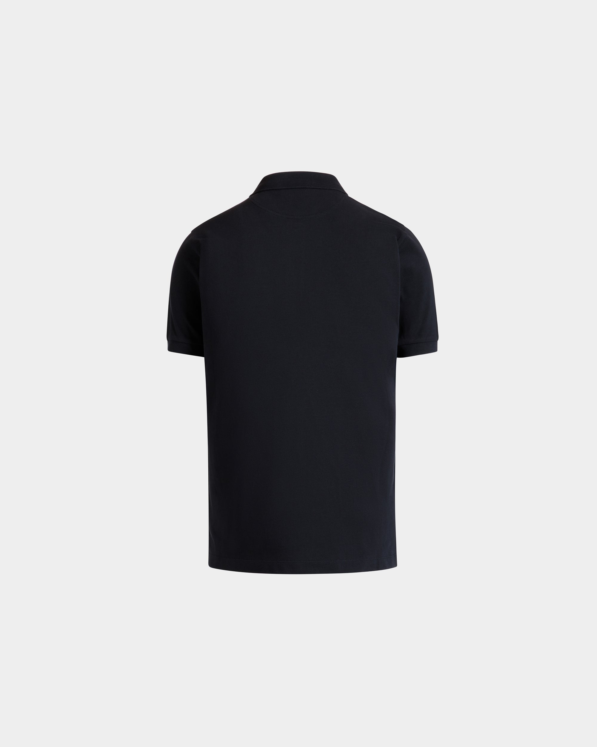 Bally Polo Shirt in Navy Blue Cotton-in-Blue-7-Bally Outlet