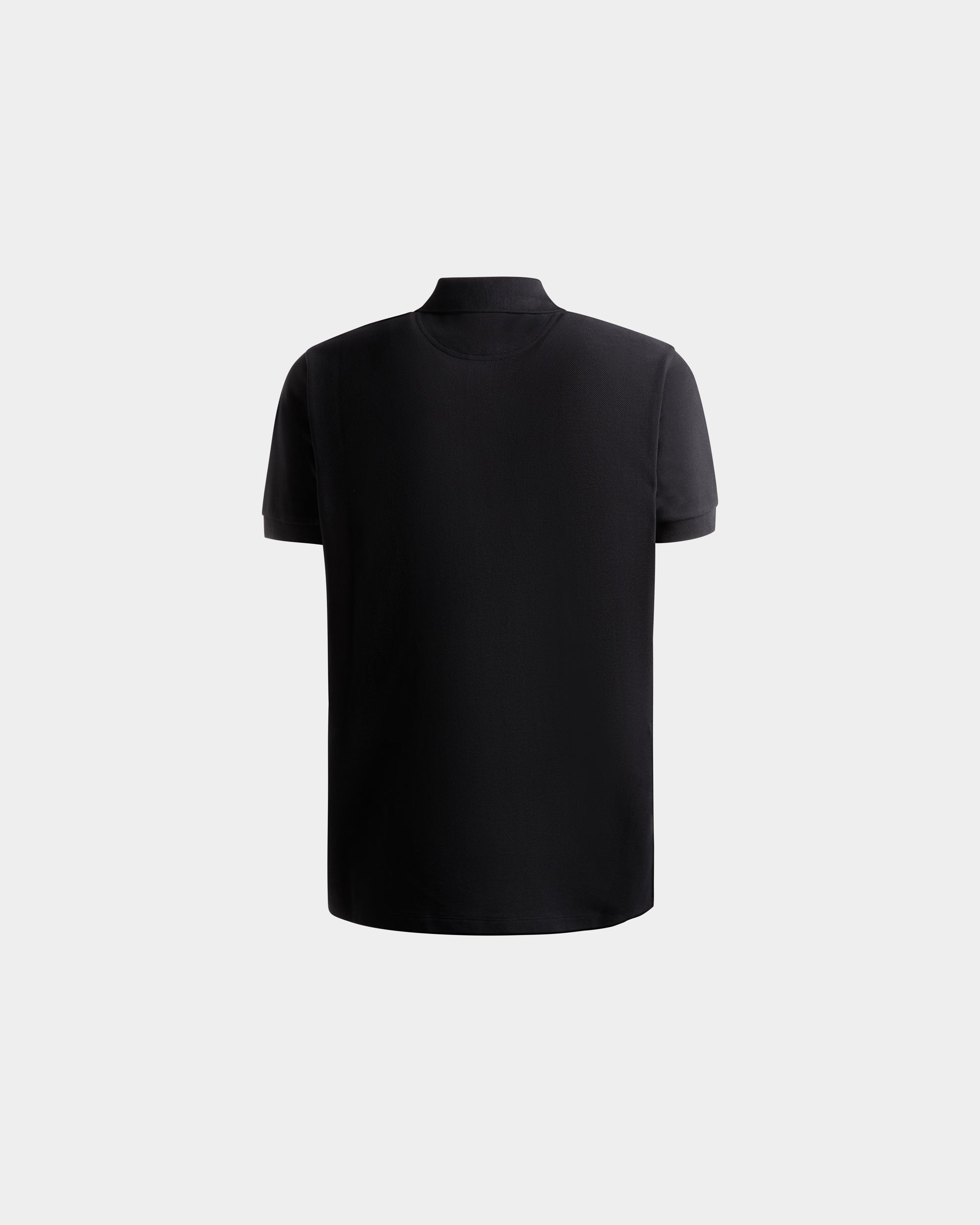 Bally Polo With Bally Crest Logo In Black Cotton-in-Black-3-Bally Outlet