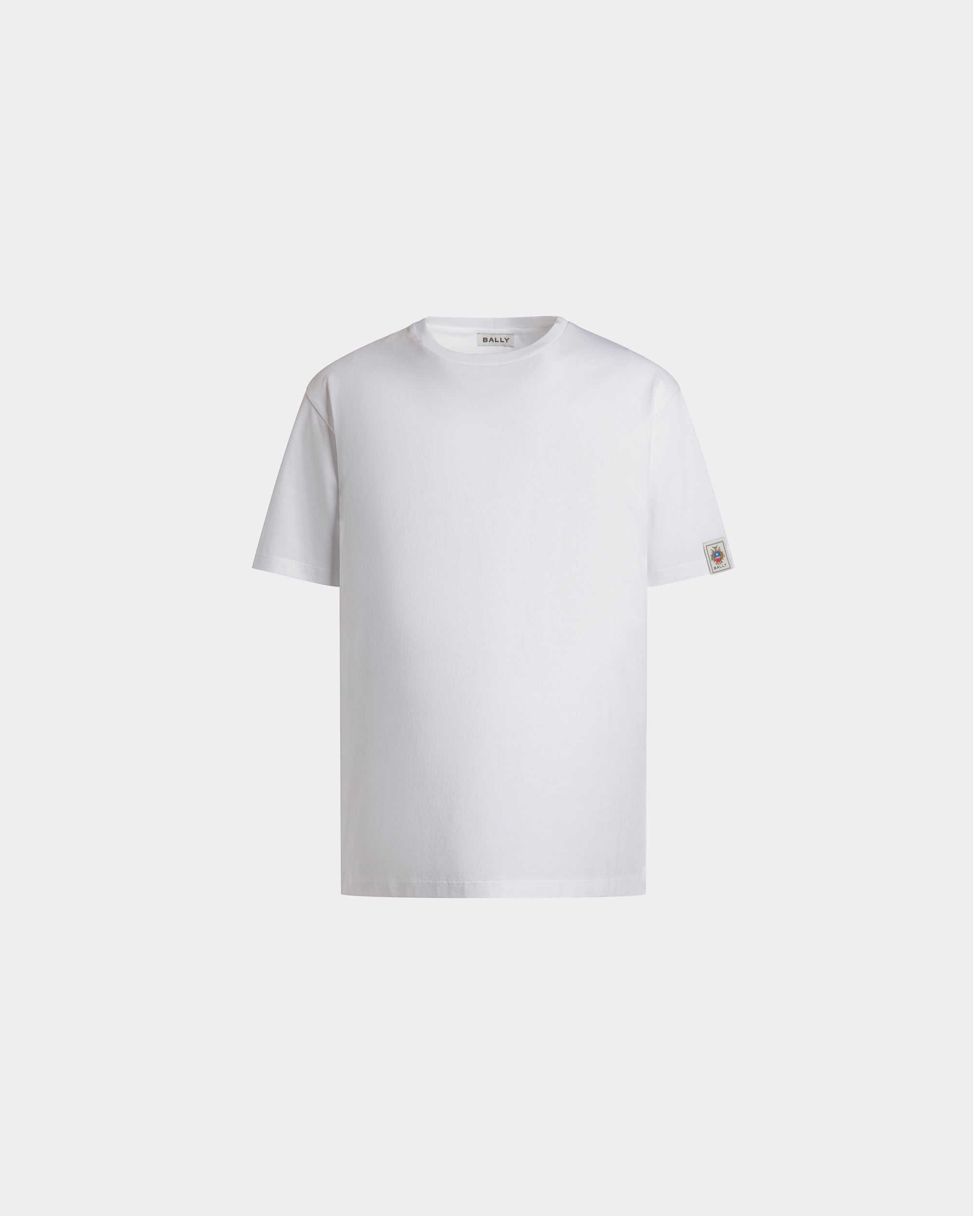 T-Shirt With a Bally Crest in White Cotton-6311368-(1)-Bally Indonesia.