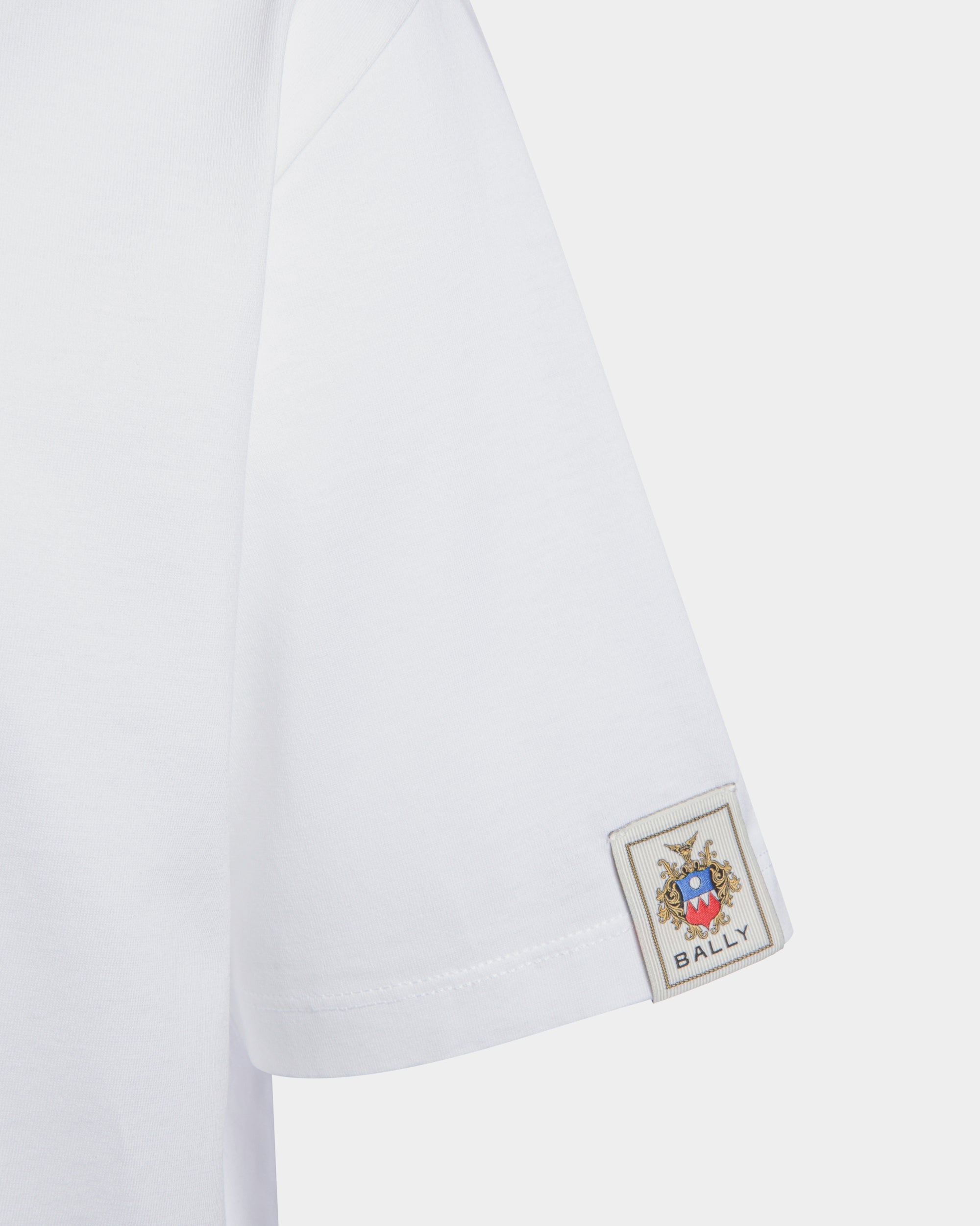 T-Shirt With a Bally Crest in White Cotton-6311368-(3)-Bally Indonesia.