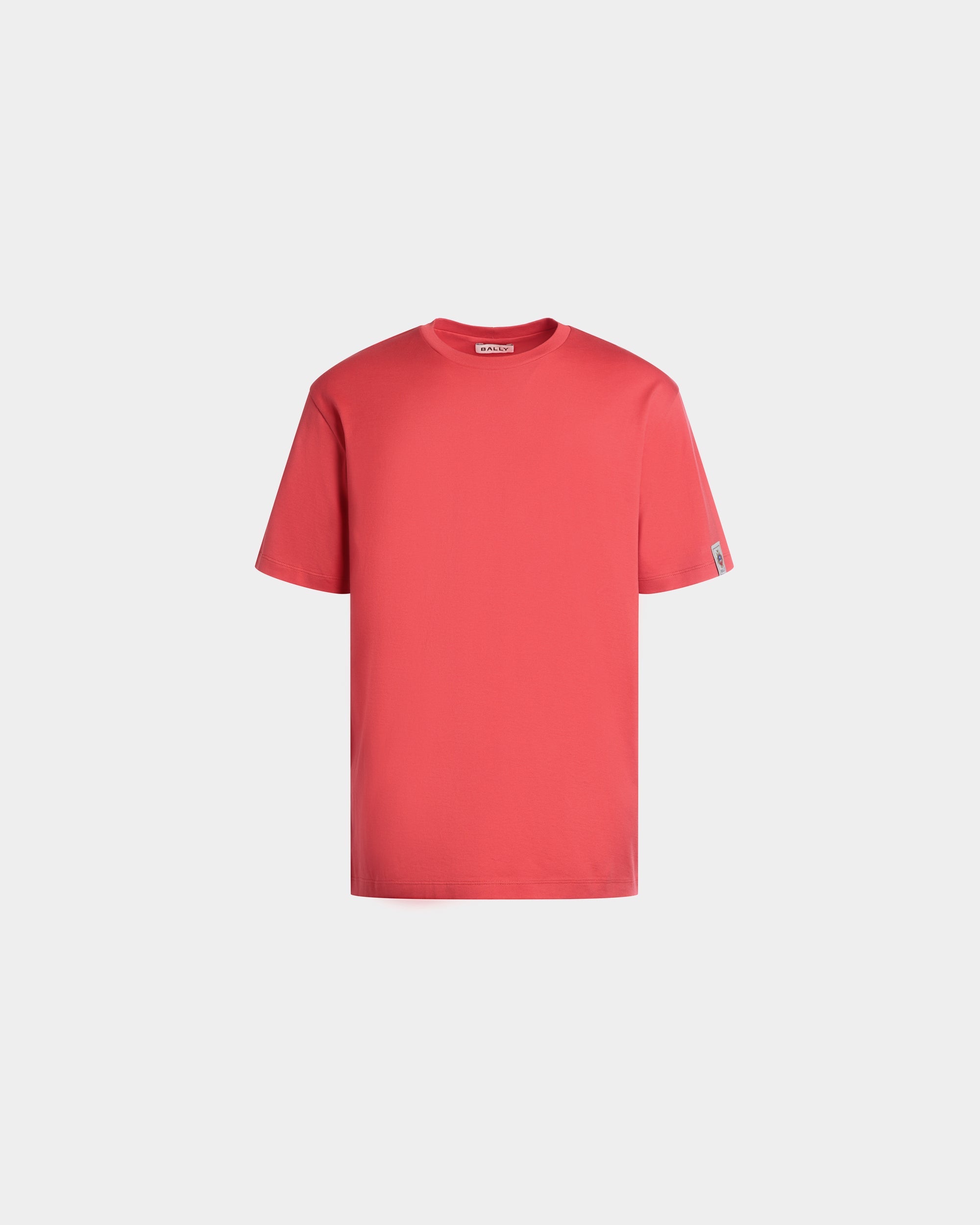 T-Shirt With a Bally Crest in Red Cotton-6311369-(3)-Bally Indonesia.