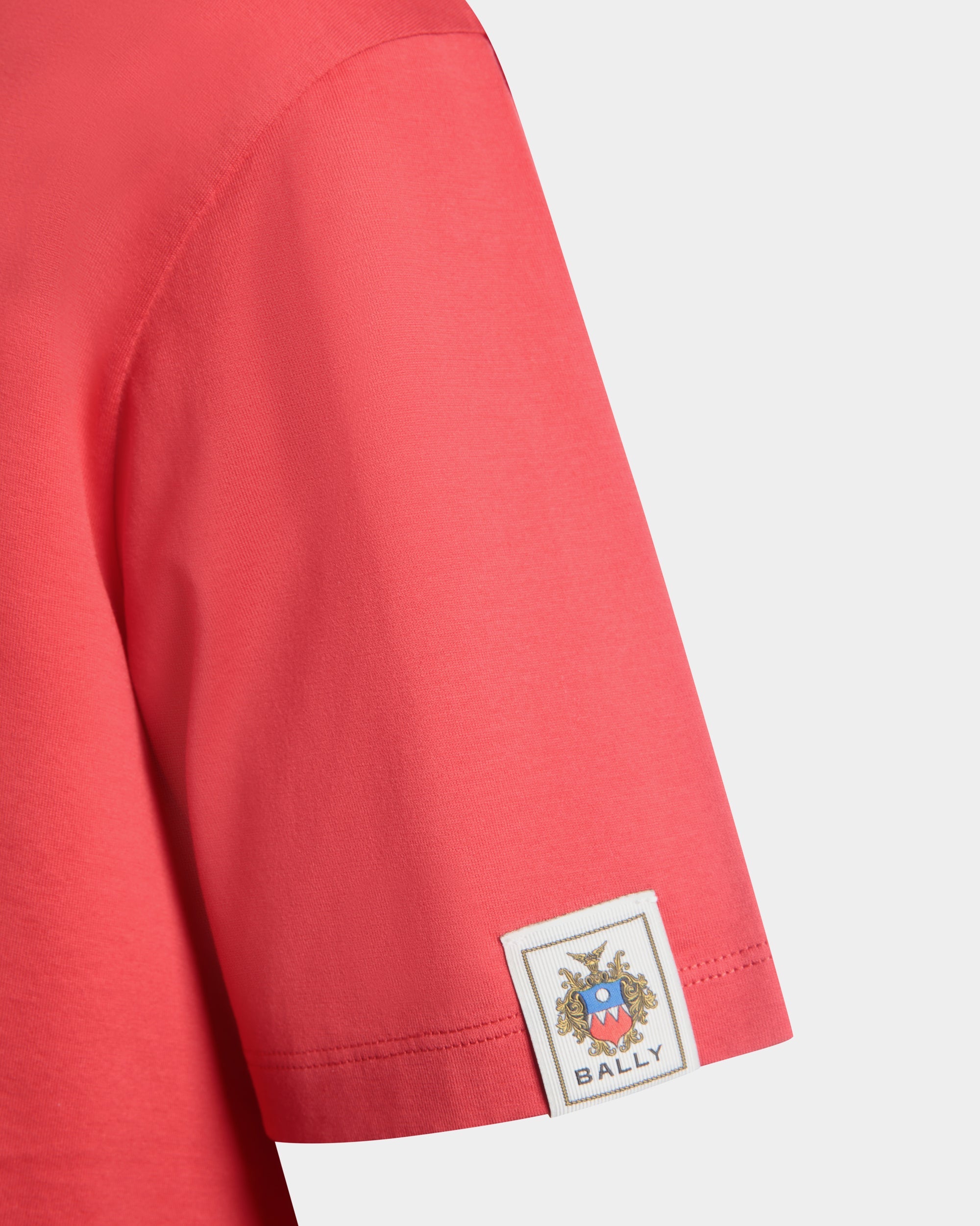 T-Shirt With a Bally Crest in Red Cotton-6311369-(2)-Bally Indonesia.