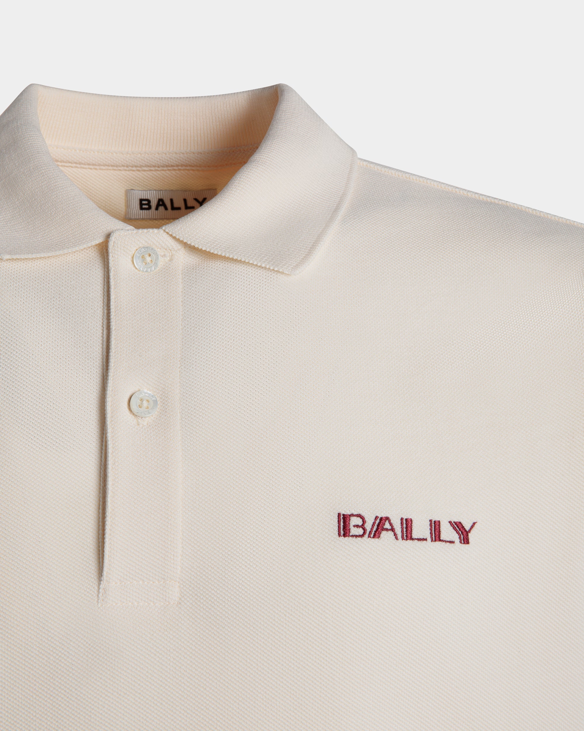Bally Summer Capsule Polo Shirt In White Cotton-in-White-2-Bally Outlet