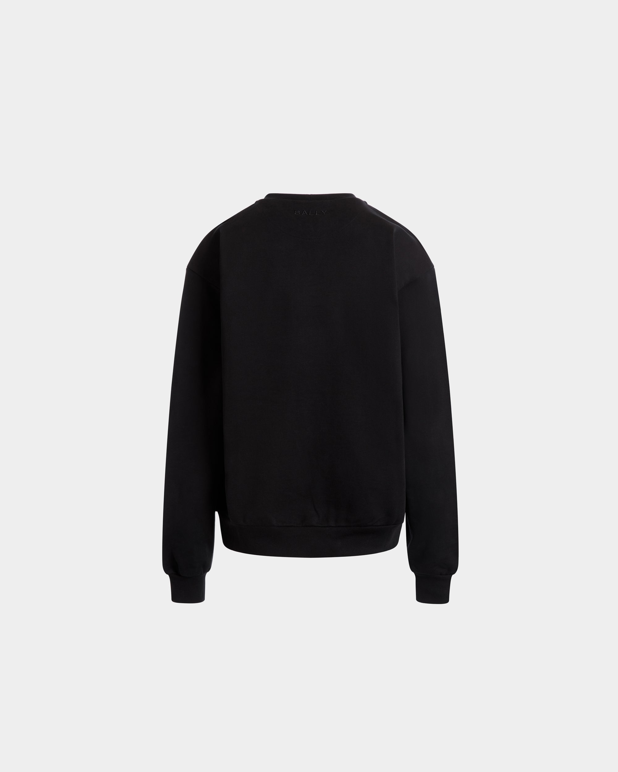 Crewneck Sweatshirt With a Bally Flag in Black Cotton-6310639-(7)-Bally Indonesia.