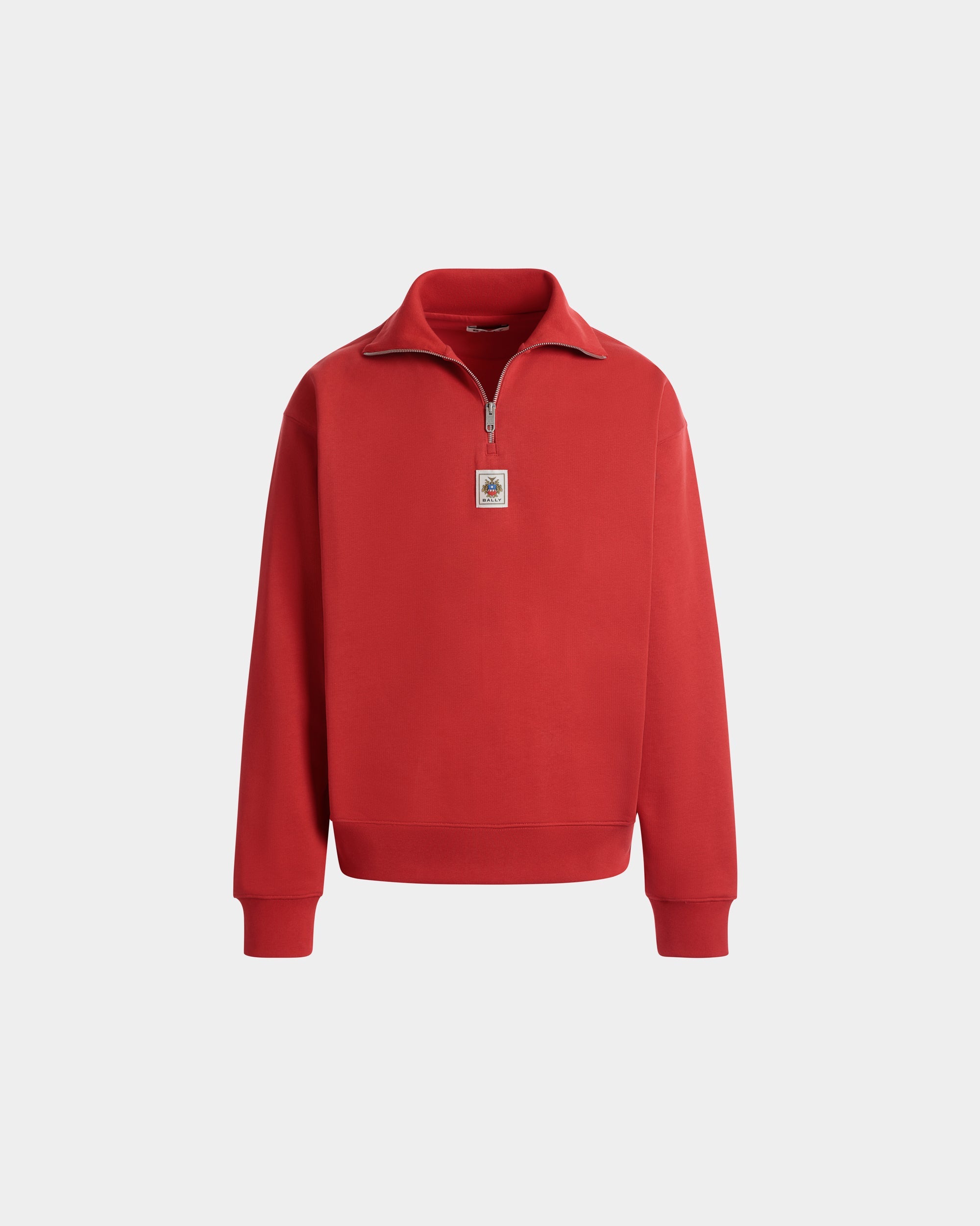 Half Zip Sweatshirt in Red Cotton-6310512-(1)-Bally Indonesia.