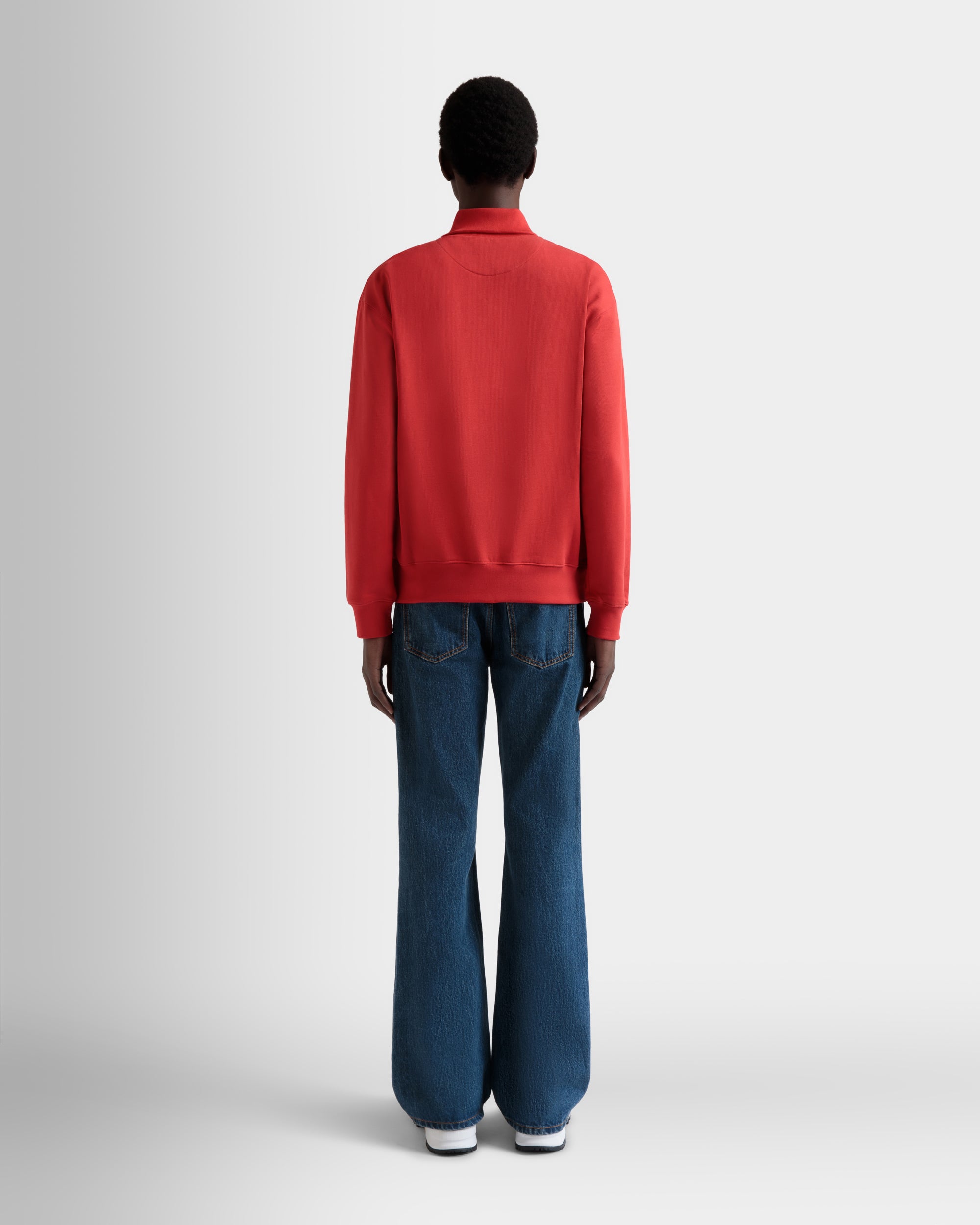 Half Zip Sweatshirt in Red Cotton-6310512-(6)-Bally Indonesia.