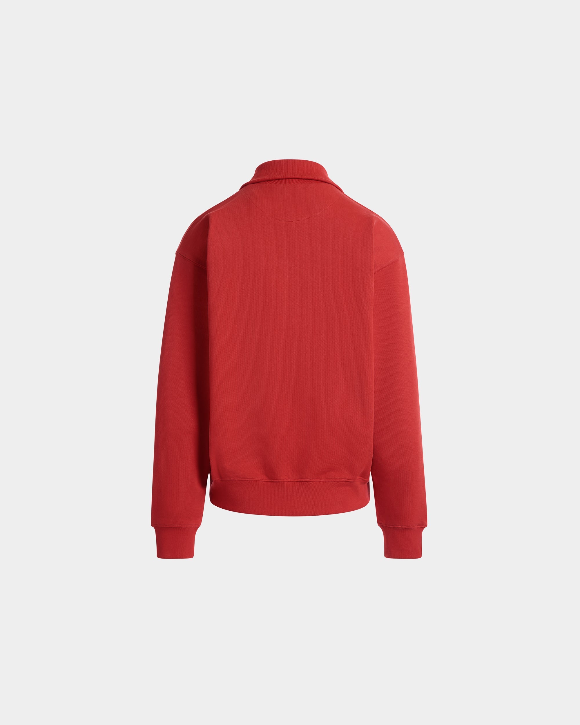 Half Zip Sweatshirt in Red Cotton-6310512-(7)-Bally Indonesia.