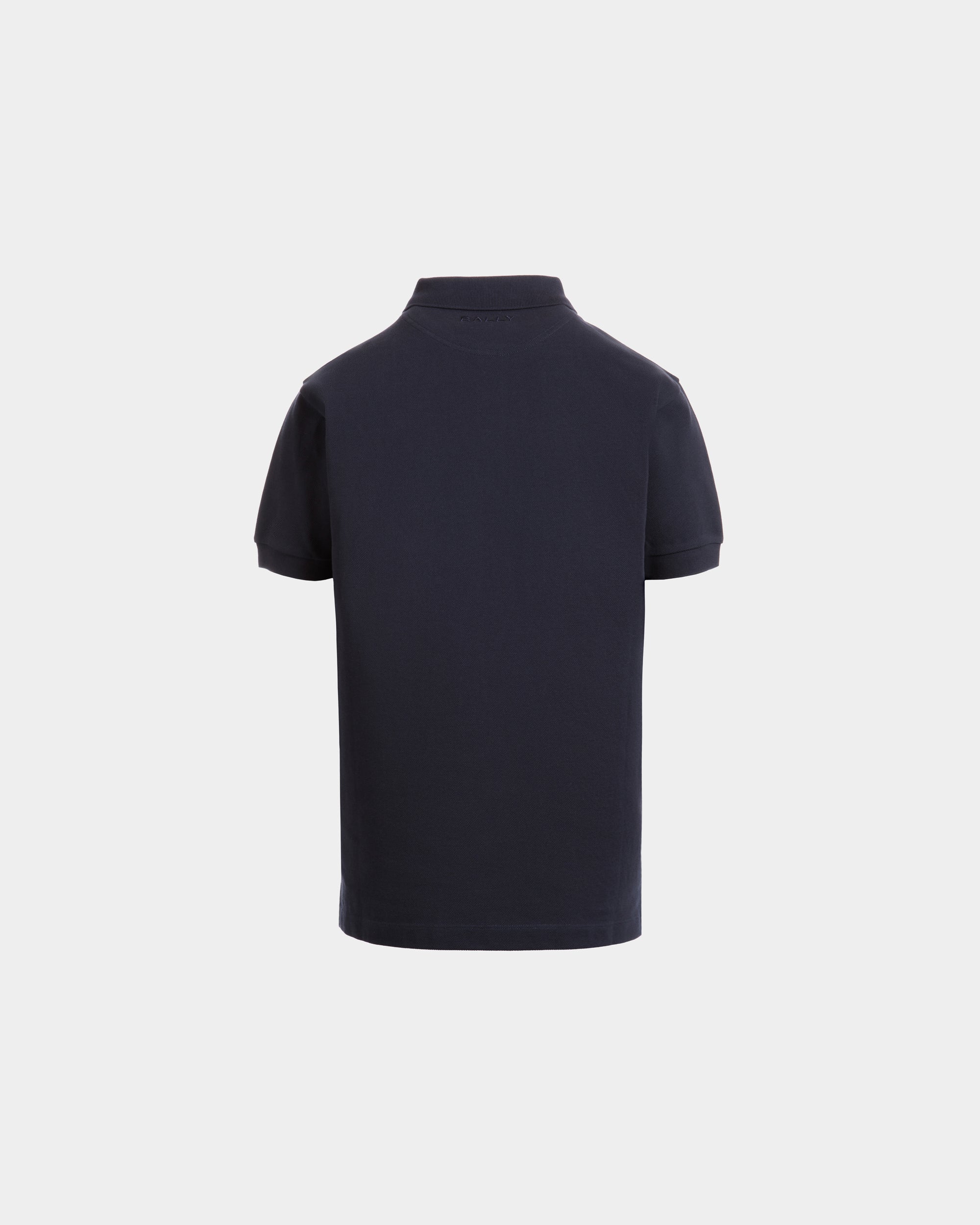 Polo Shirt With a Bally Flag in Navy Blue Cotton-6310650-(7)-Bally Indonesia.