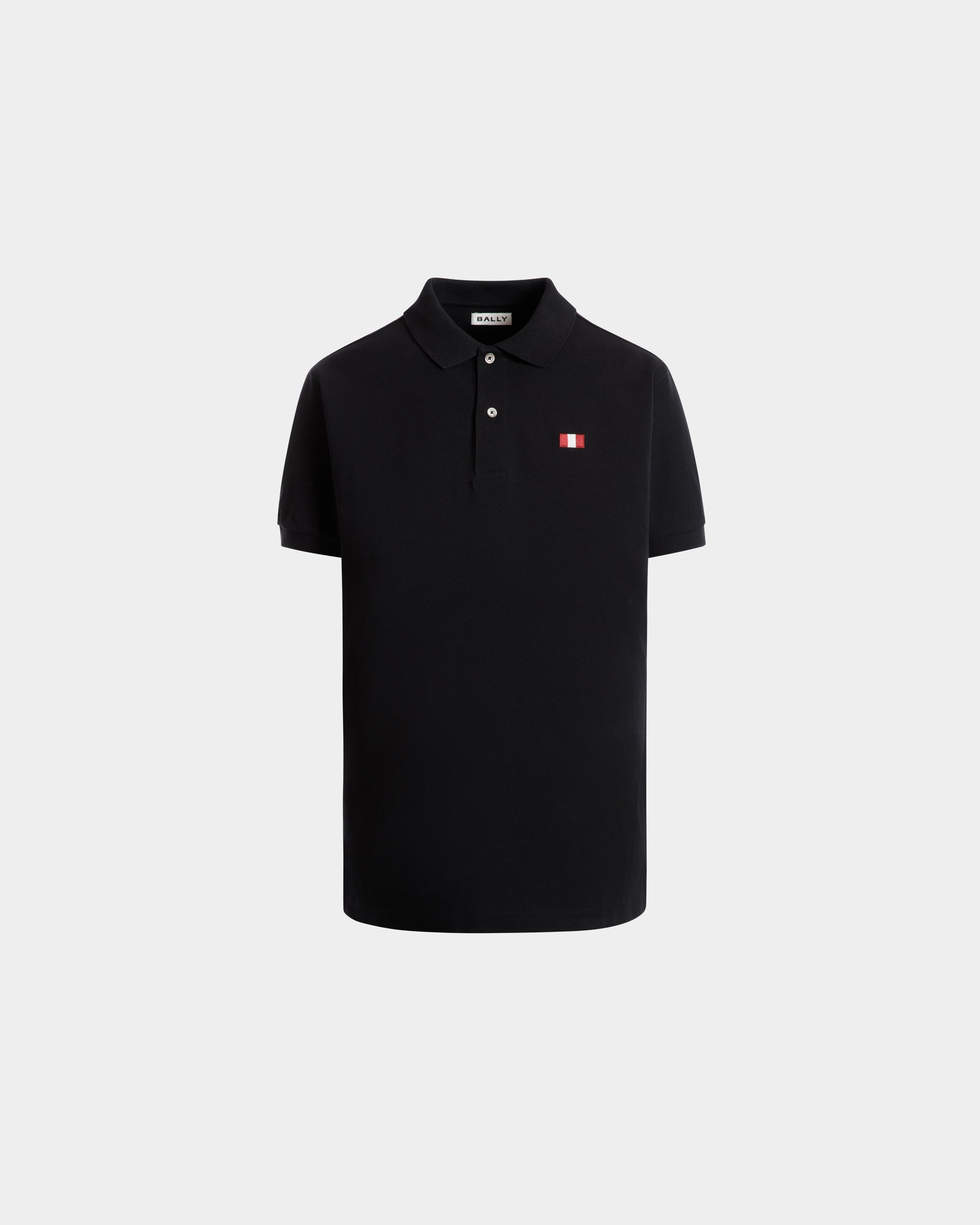 Polo With a Bally Flag in Black Cotton-6310516-(1)-Bally Indonesia.