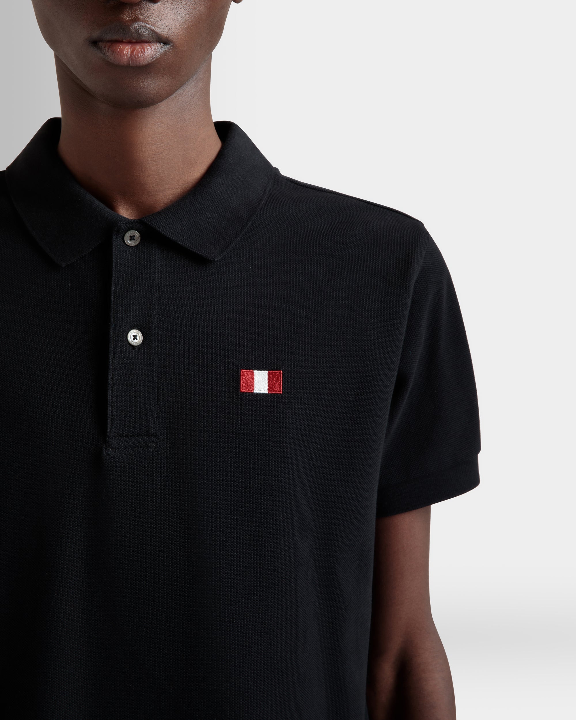 Polo With a Bally Flag in Black Cotton-6310516-(3)-Bally Indonesia.