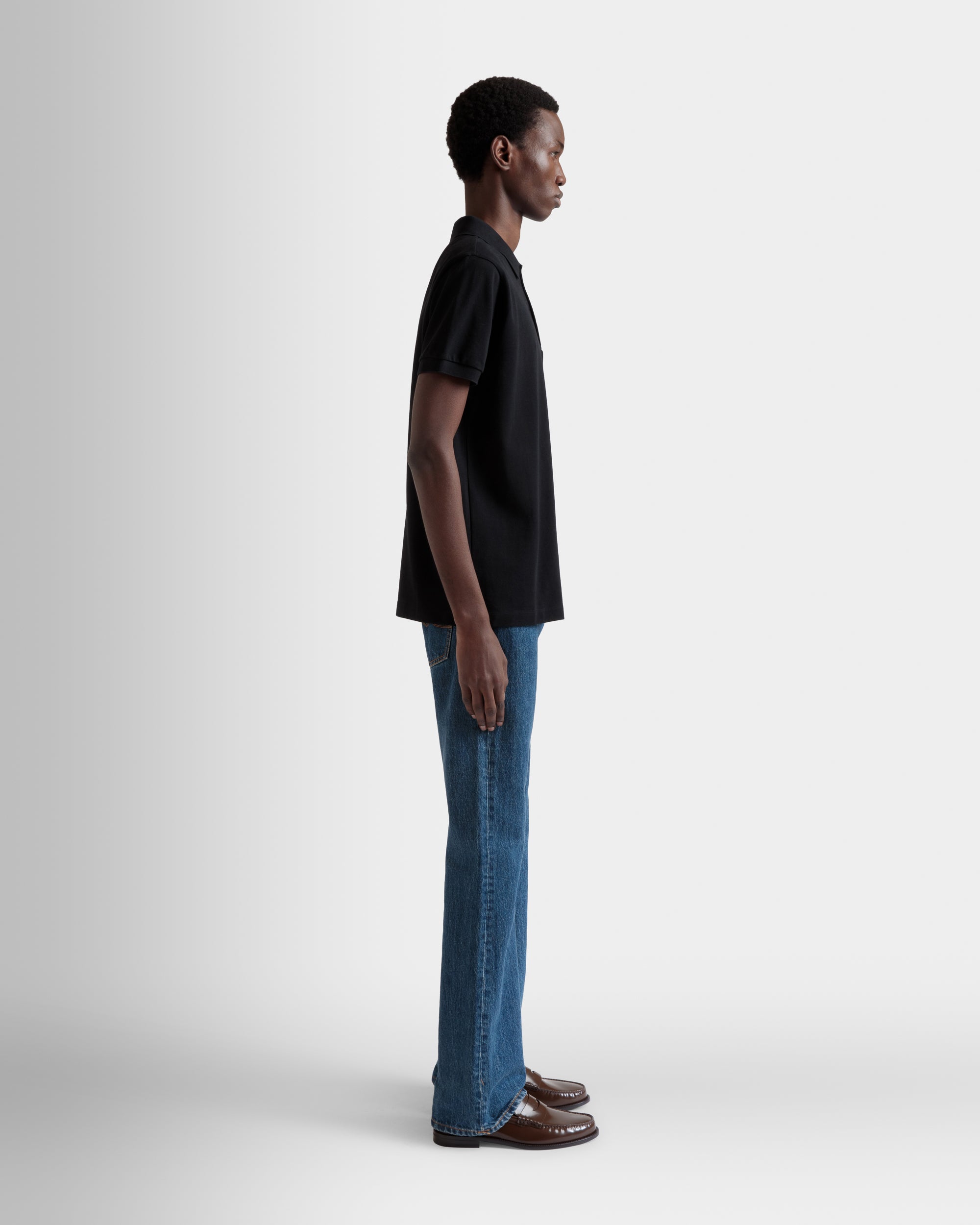 Polo With a Bally Flag in Black Cotton-6310516-(5)-Bally Indonesia.